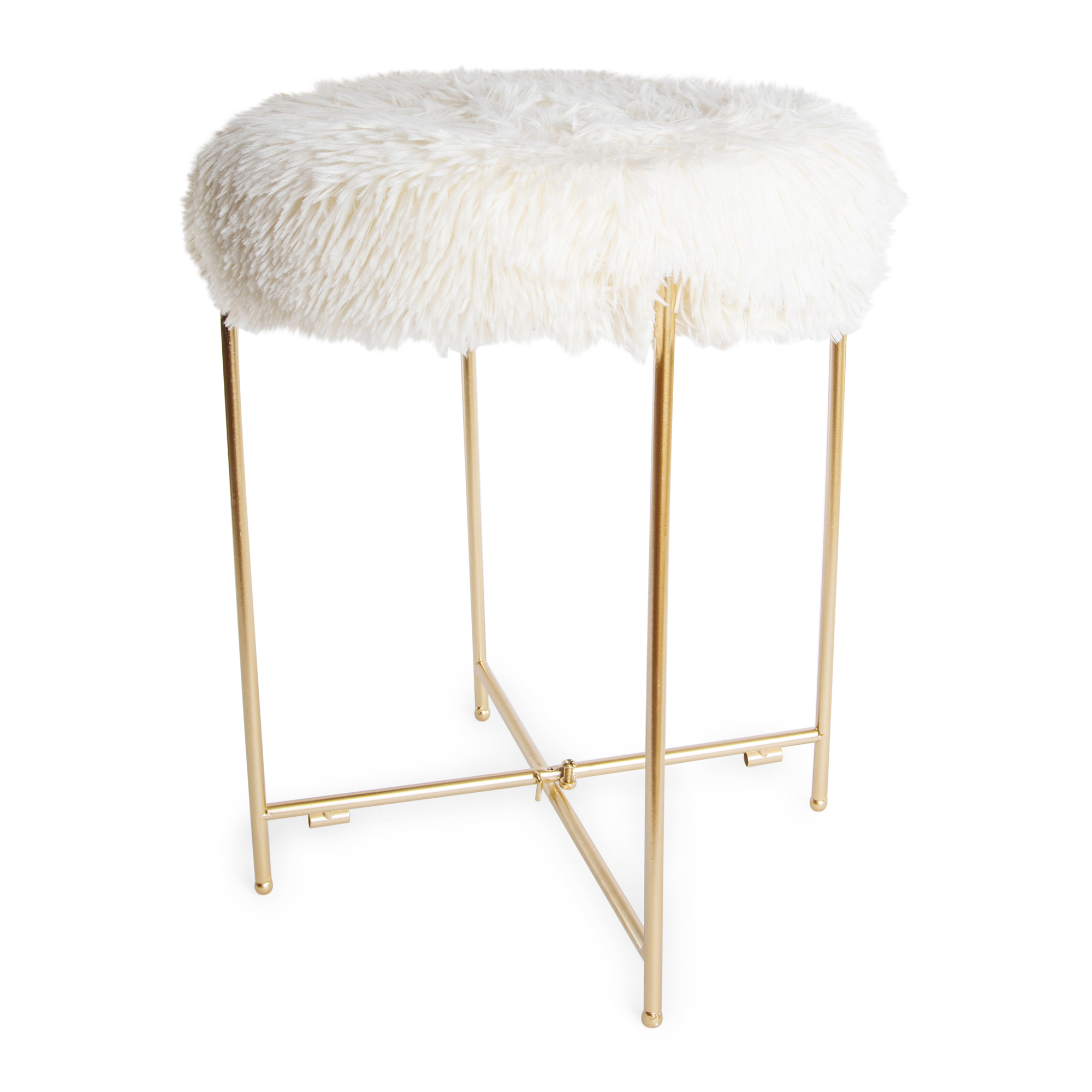 Faux fur deals footstool five below