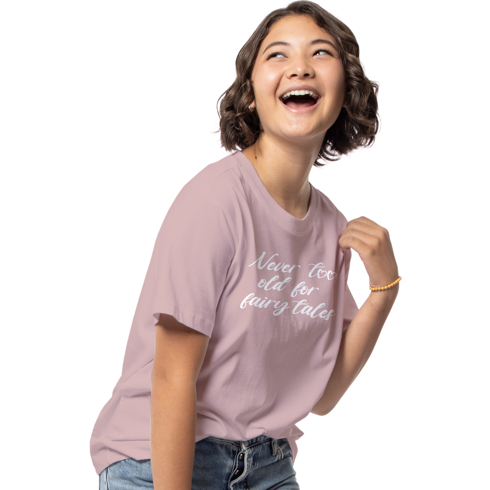 juniors 'never too old for fairy tales' graphic tee