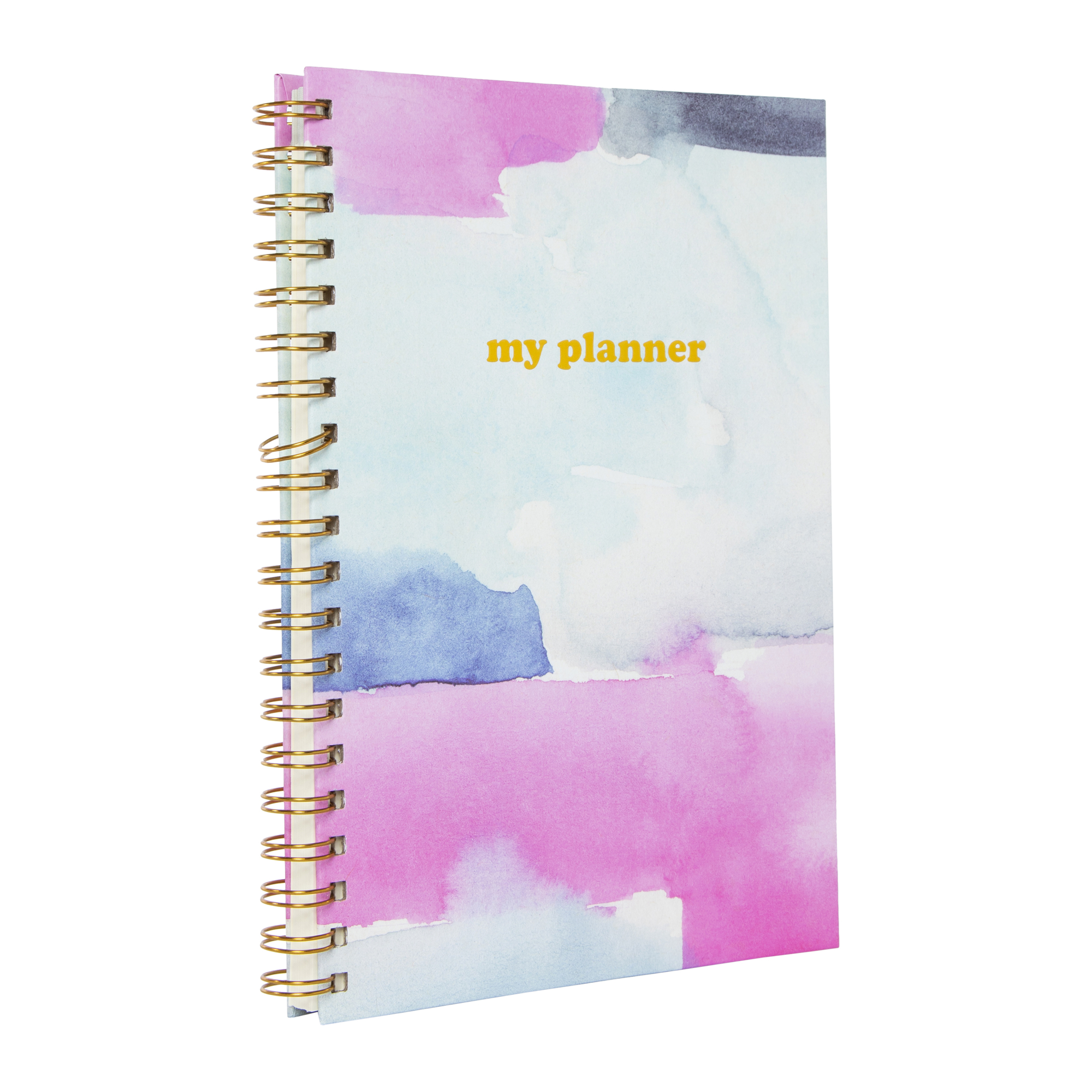 spiral-bound undated weekly planner