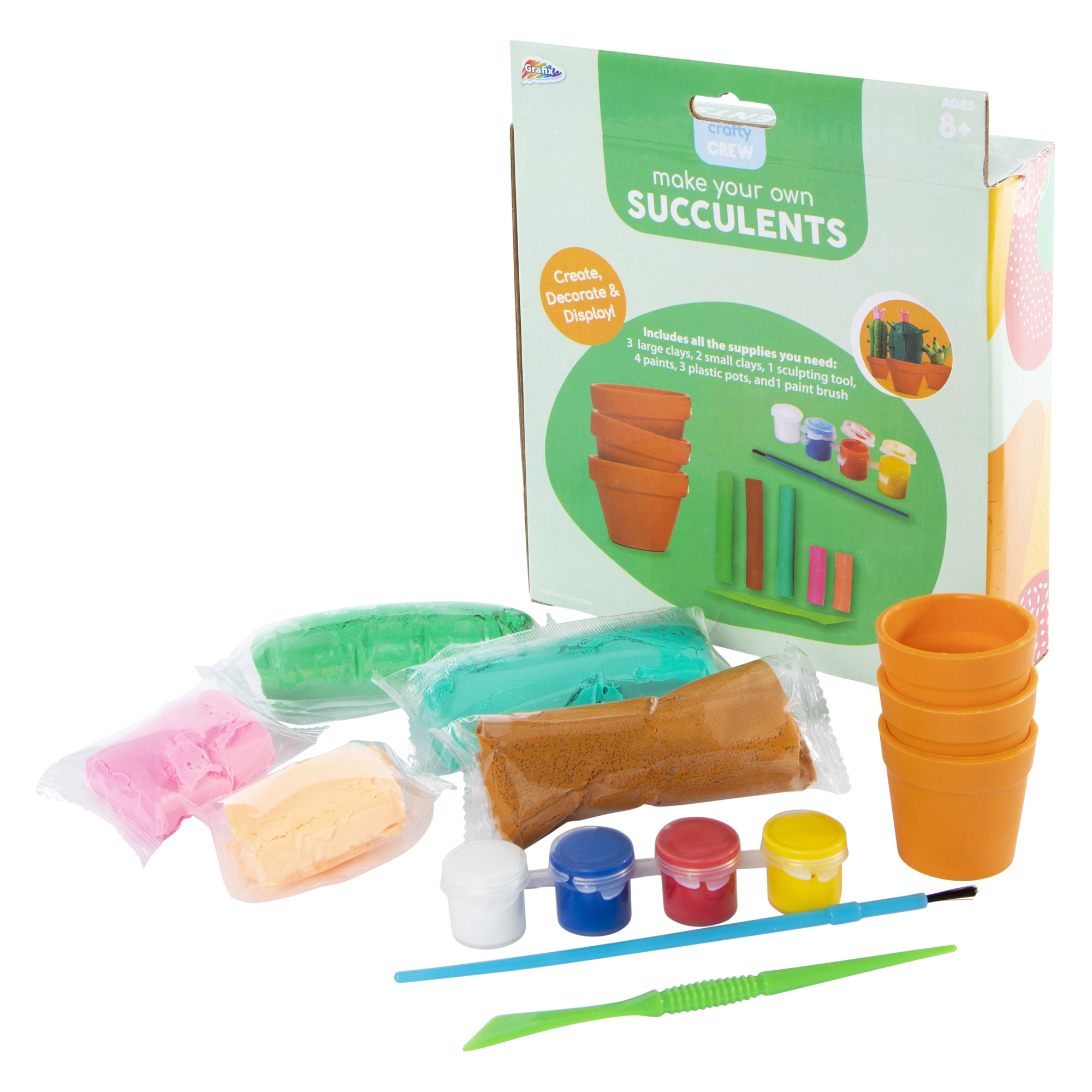 clay succulents DIY kit