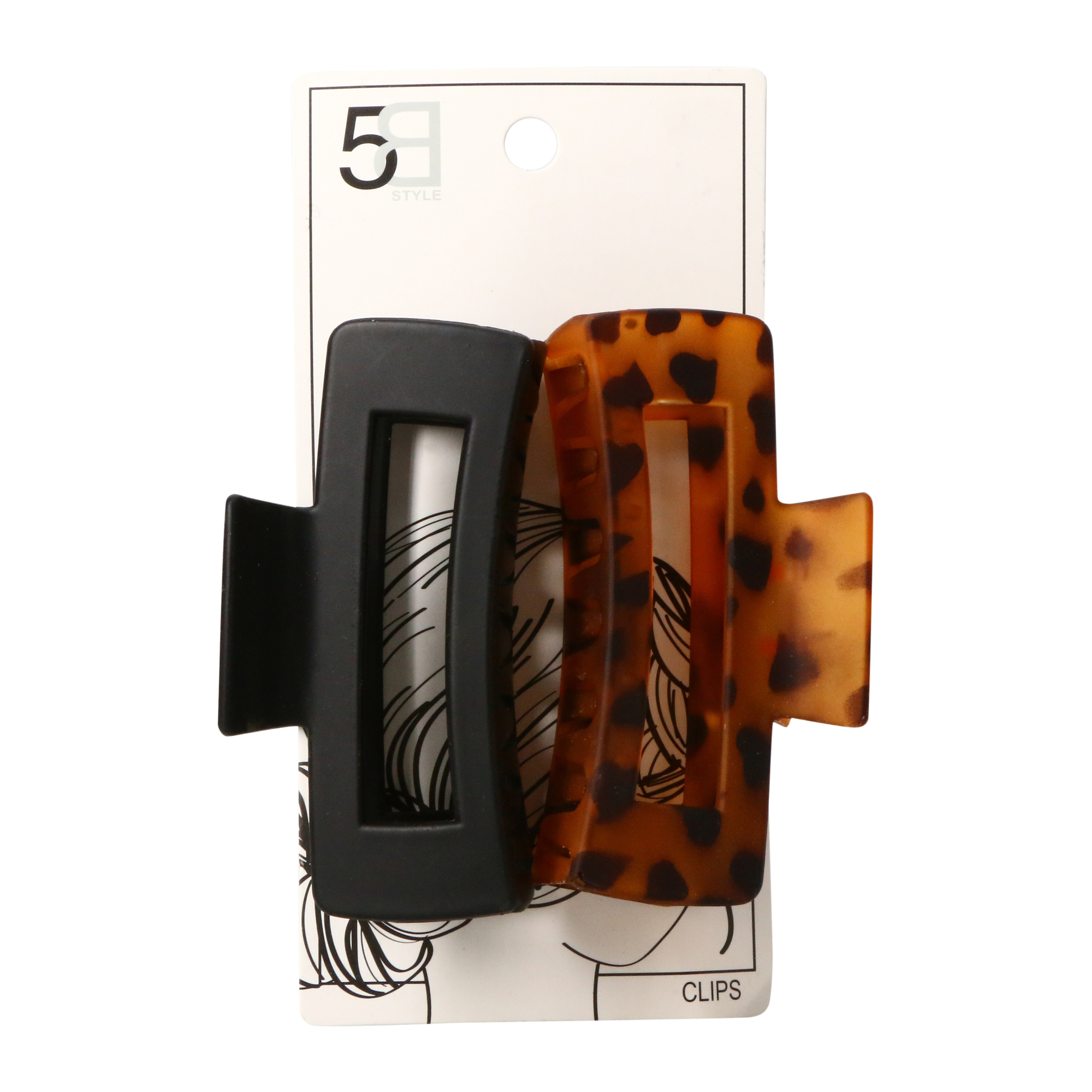 rectangle claw clips 2-pack