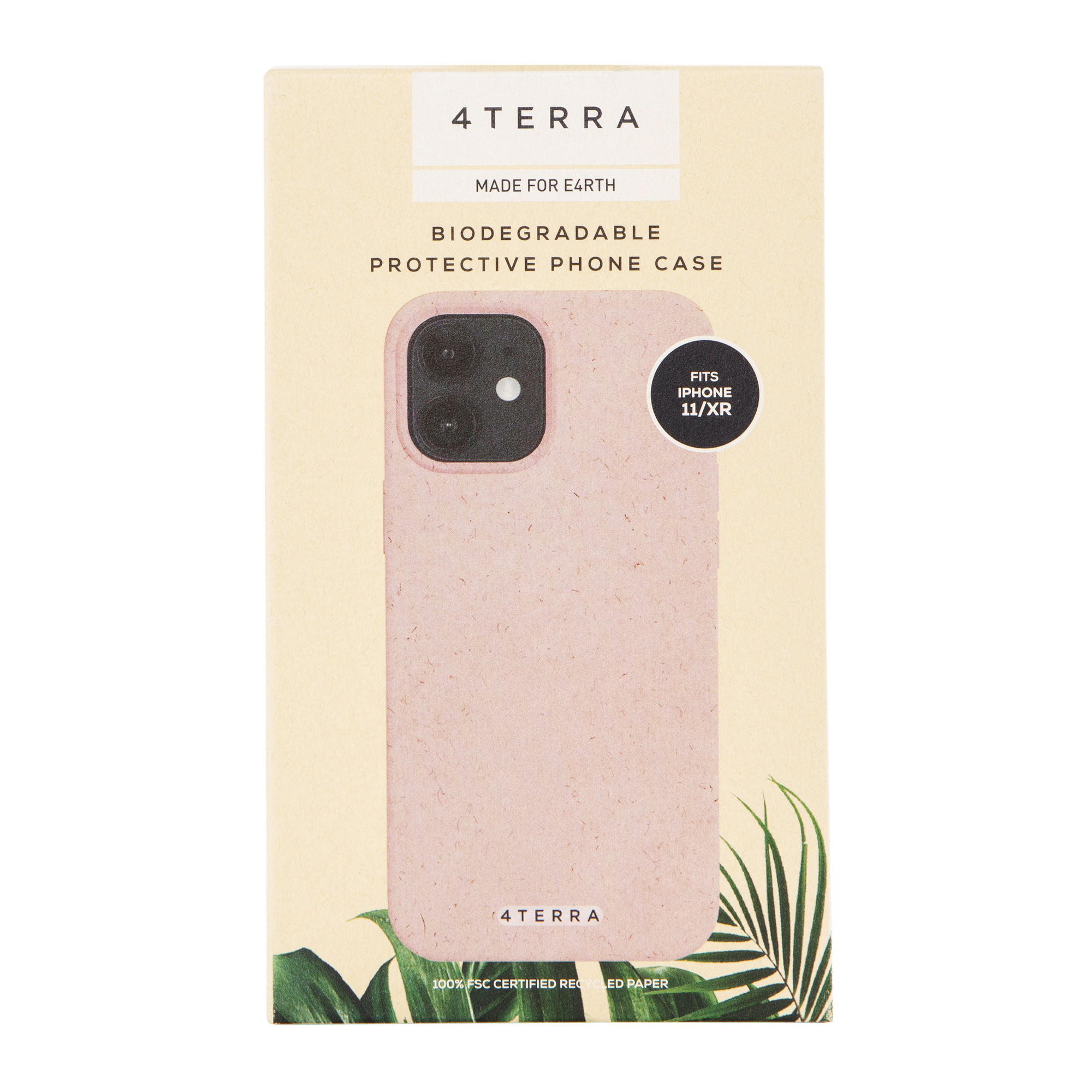 4terra iPhone 11 XR biodegradable phone case pink