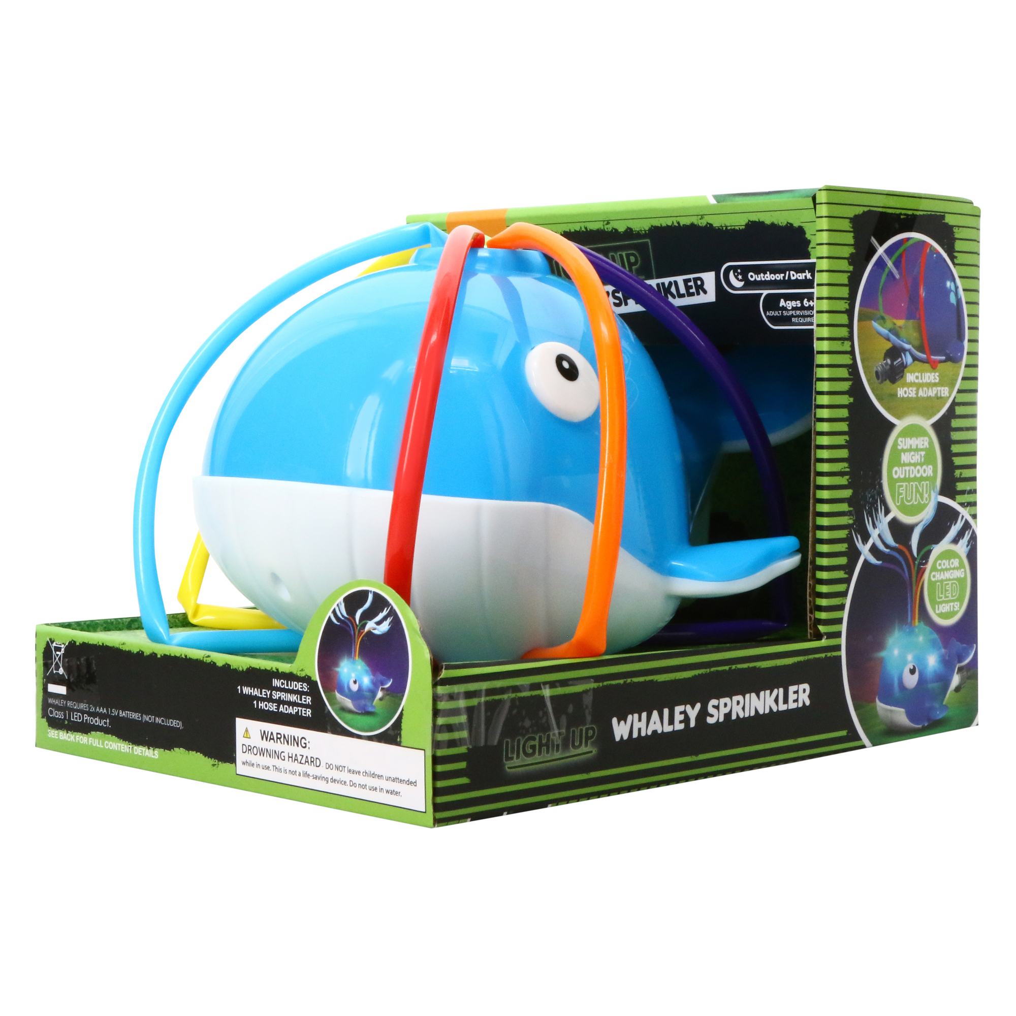 LED light-up whale sprinkler toy