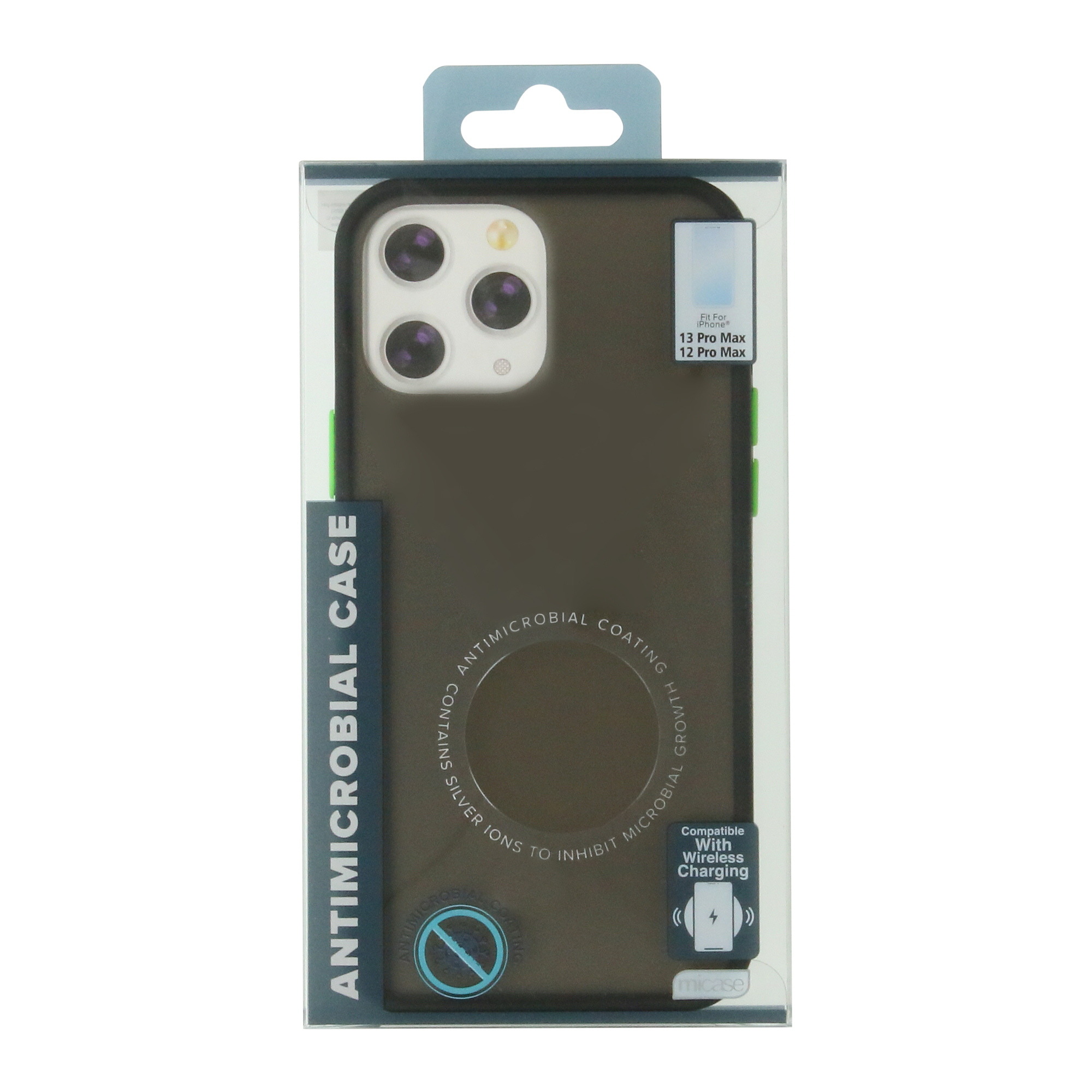 iPhone 13 Pro Max®/12 Max® antimicrobial phone case - black