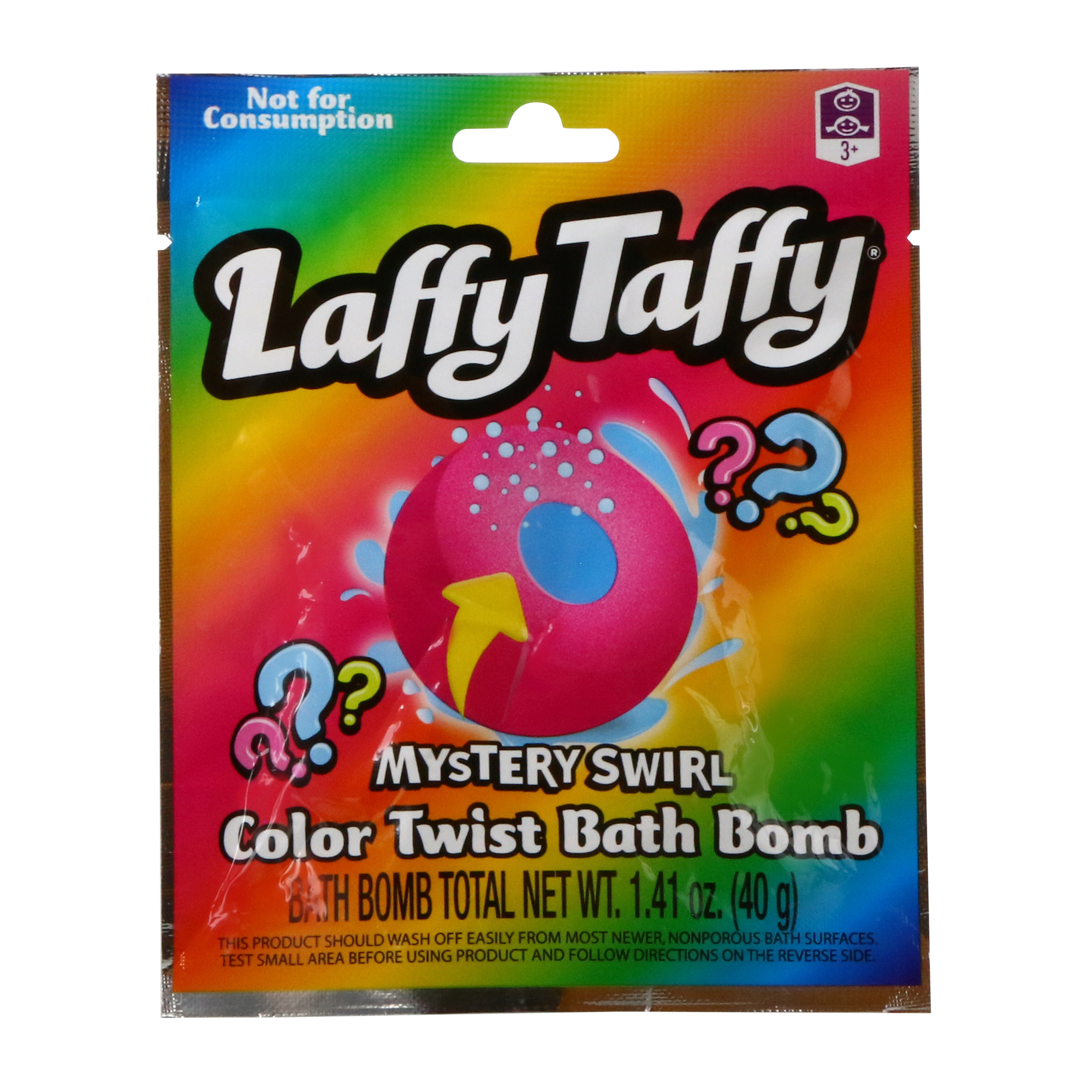 laffy taffy® mystery swirl color twist bath bomb 1.41oz