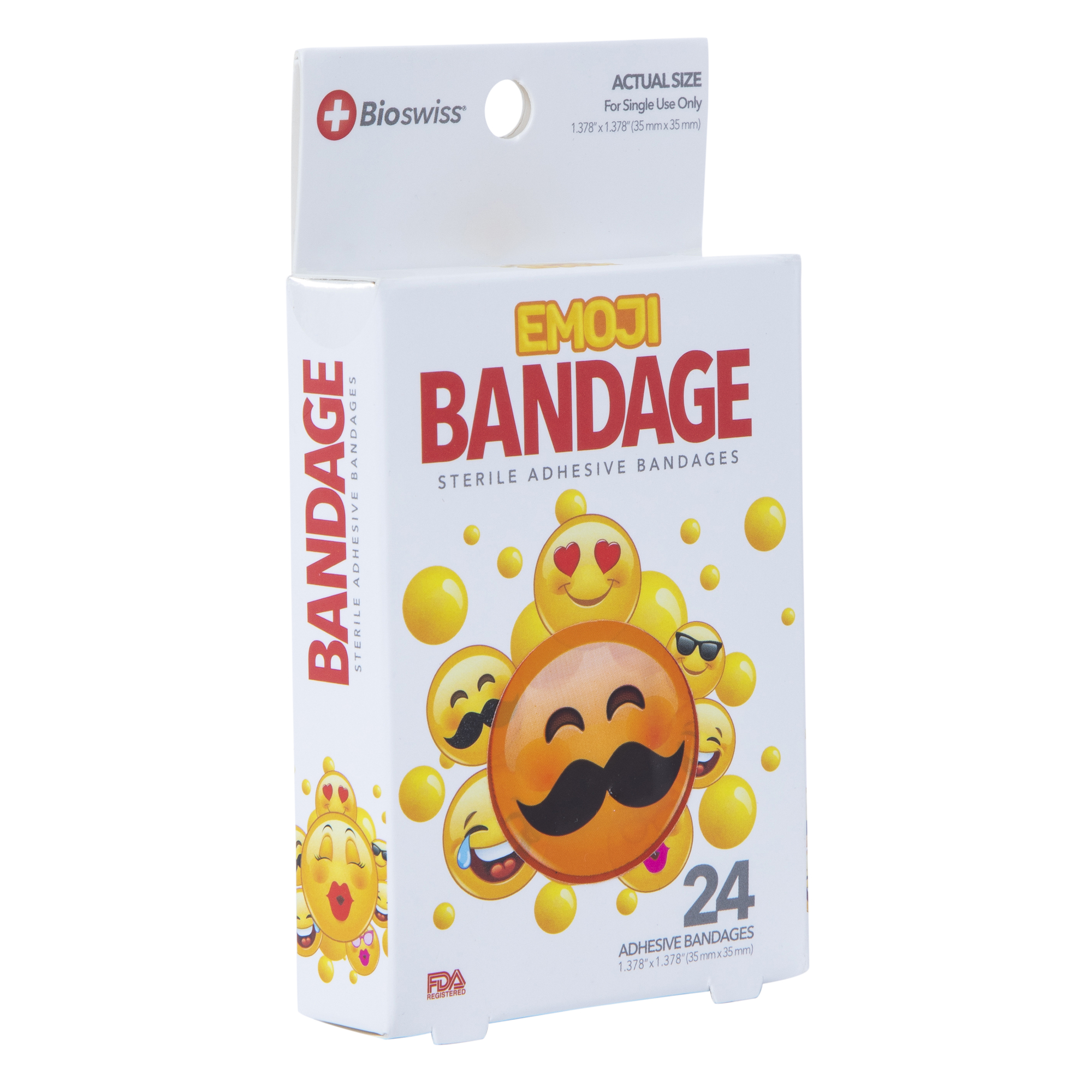 bioswiss® emoji bandages 24-count | Five Below