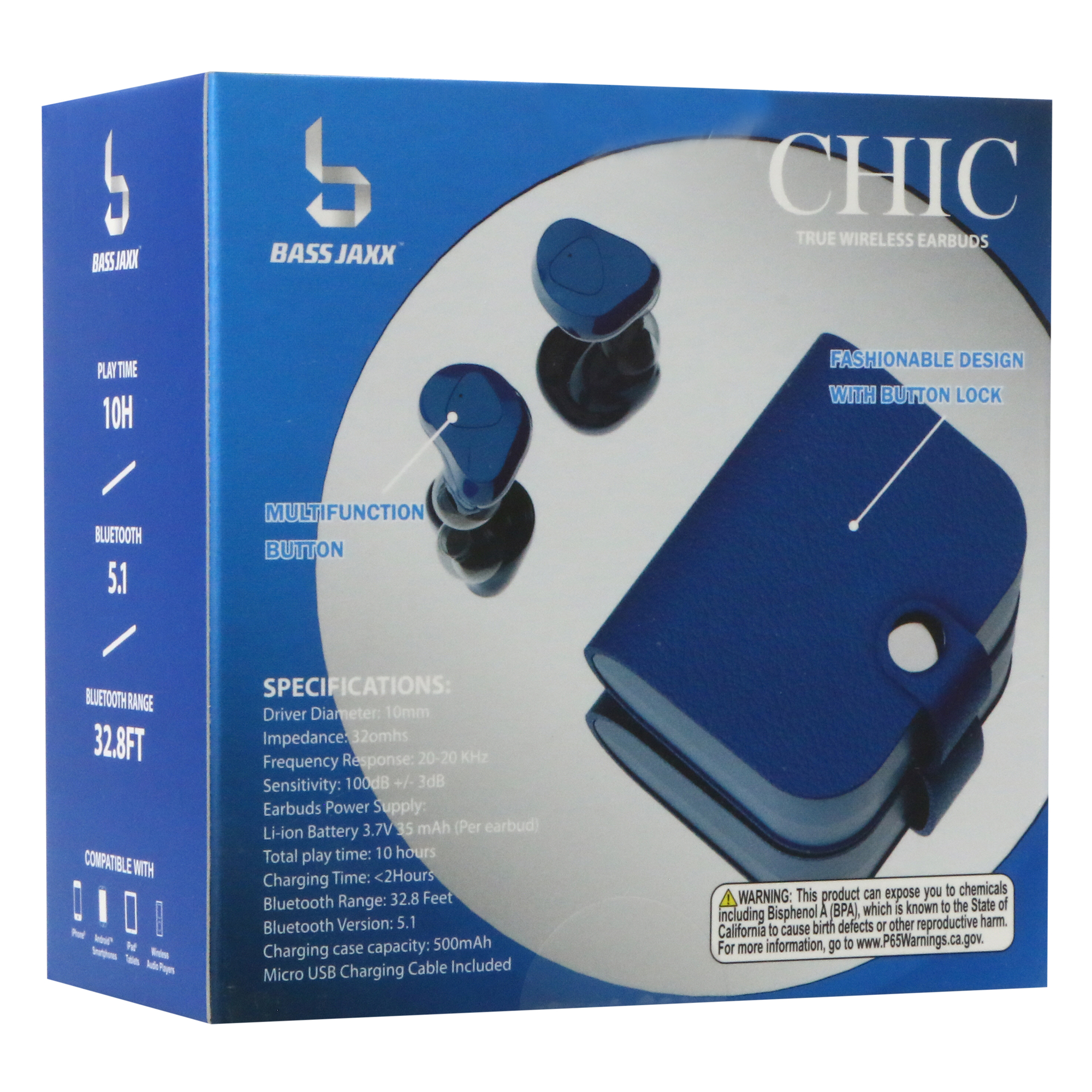 chic true wireless earbuds with charging case