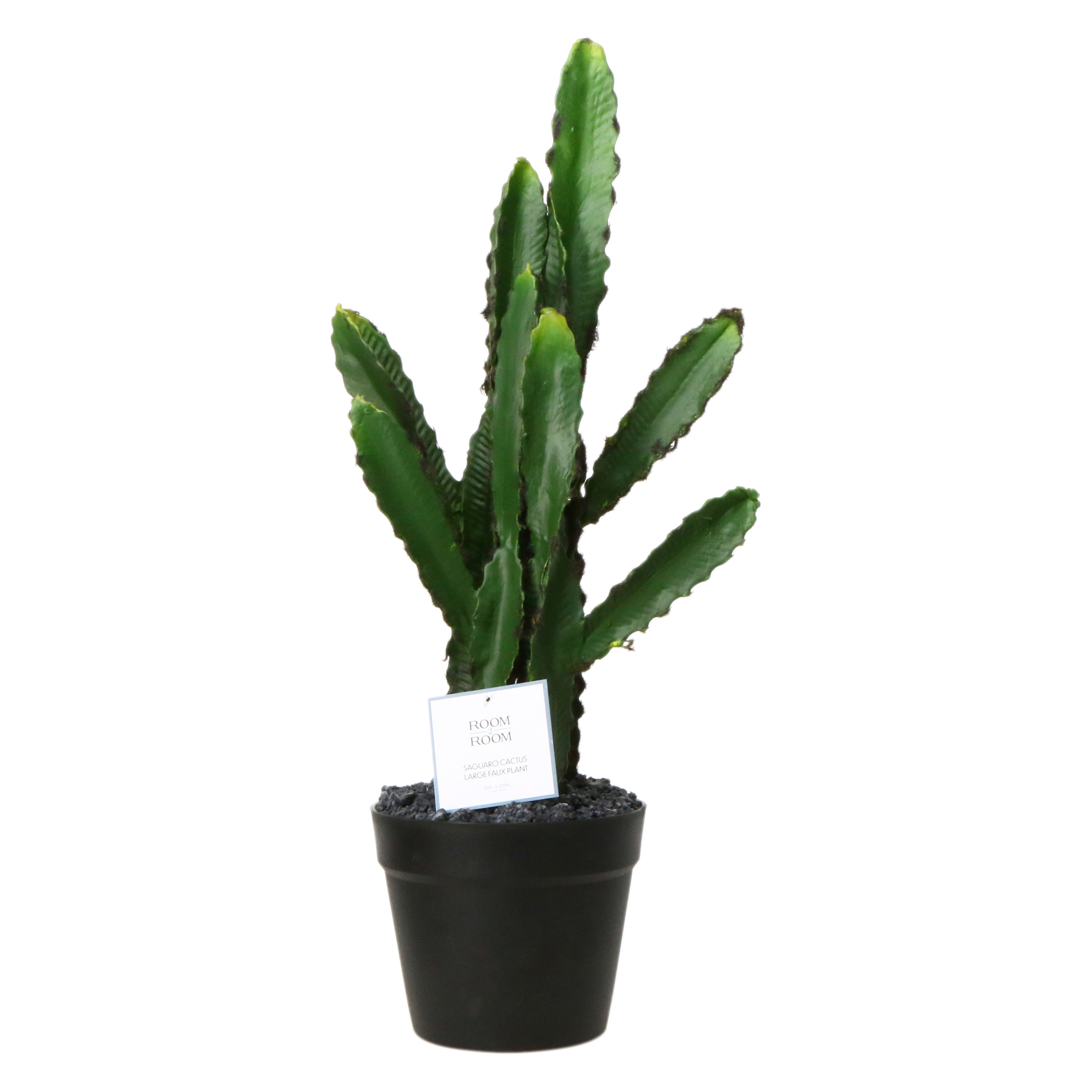 large saguaro cactus faux house plant 8in x 27in