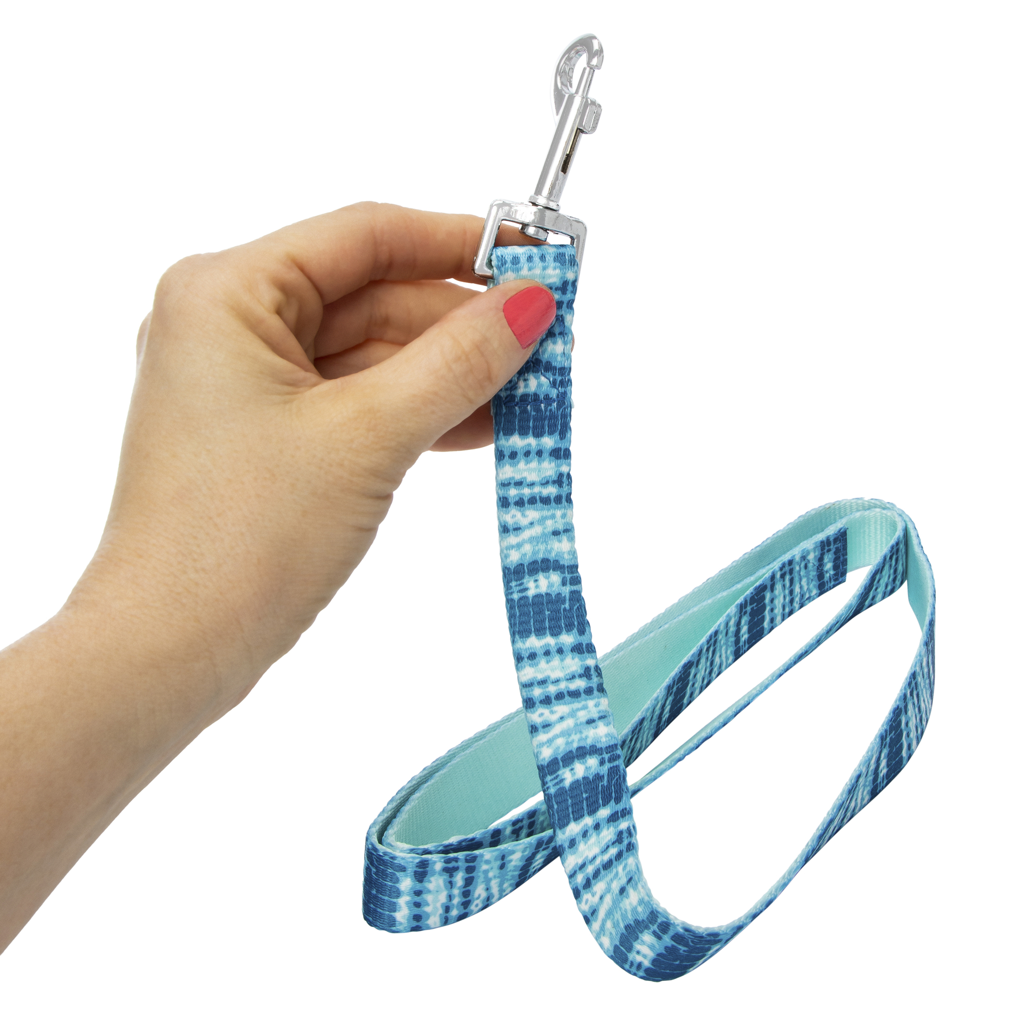 6ft blue tie dye dog leash