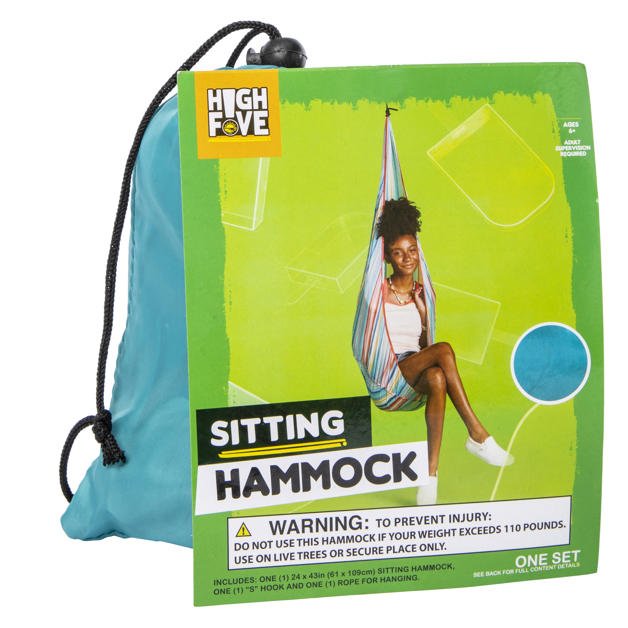blue sitting hammock 24in x 43in