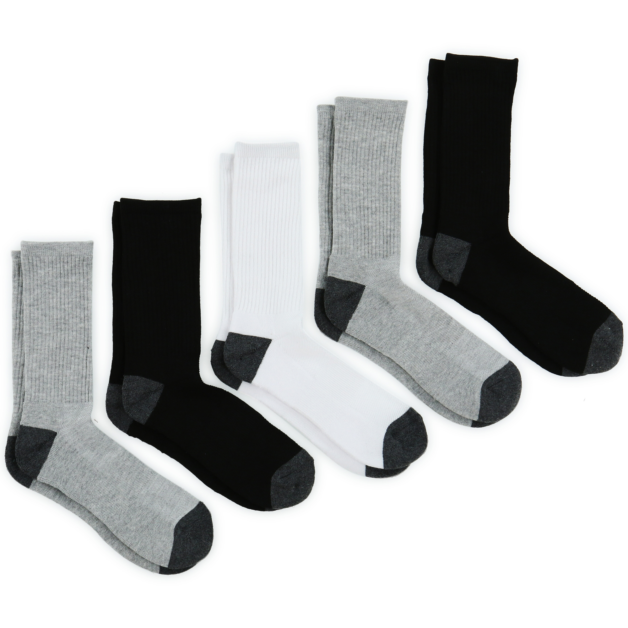series-8 fitness™ young men's performance crew socks 5-pack