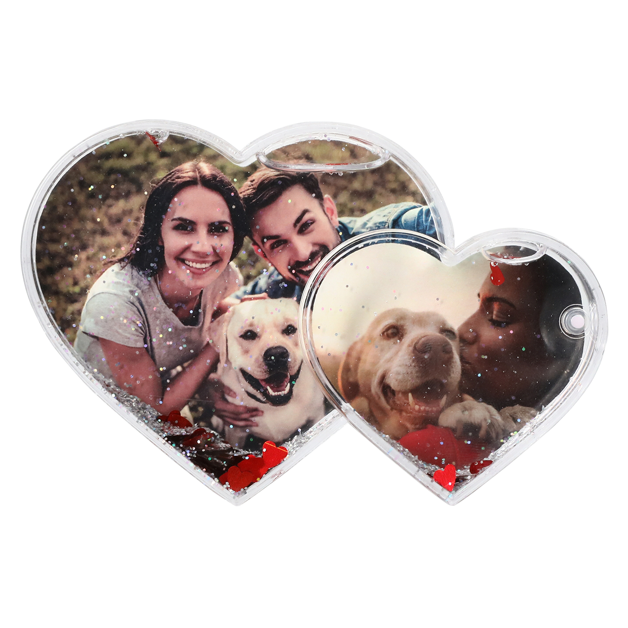 double heart picture frame 5.5in