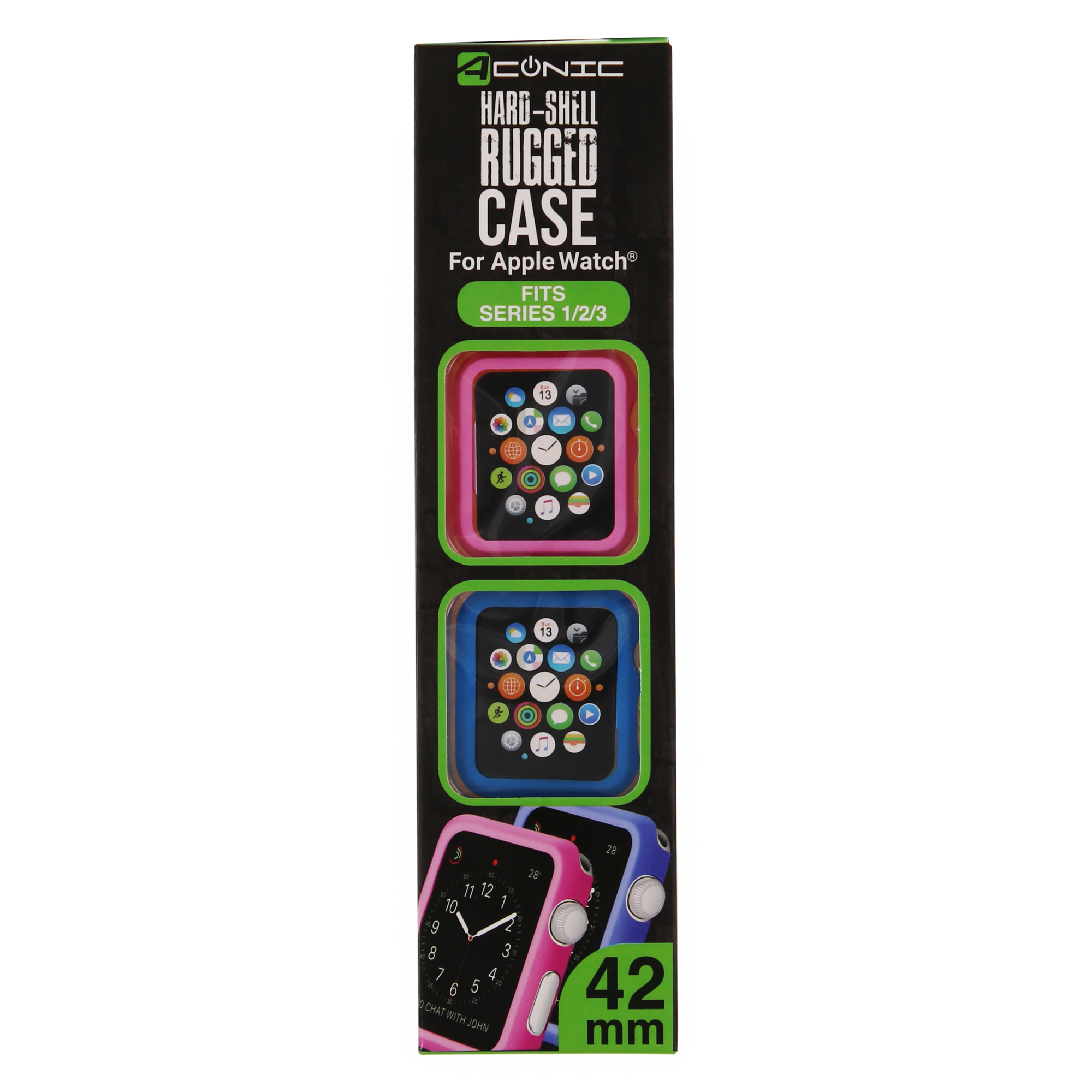 Hard Shell Rugged Case For Apple Watch® 42Mm 2-Pack - Pink & Blue