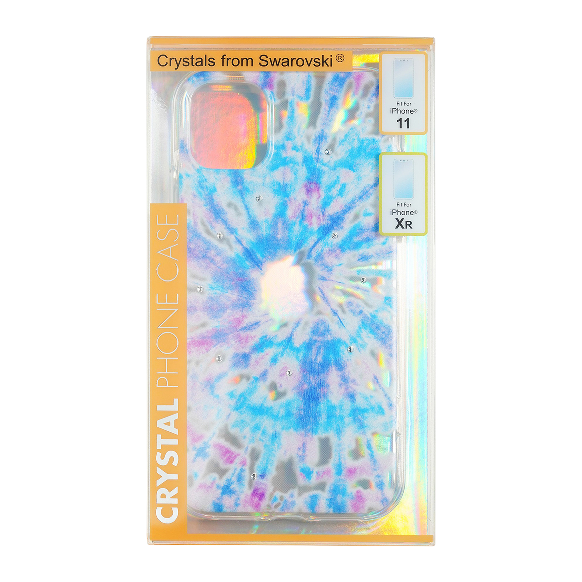 iPhone 11®/ iPhone Xr® crystal phone case - tie dye