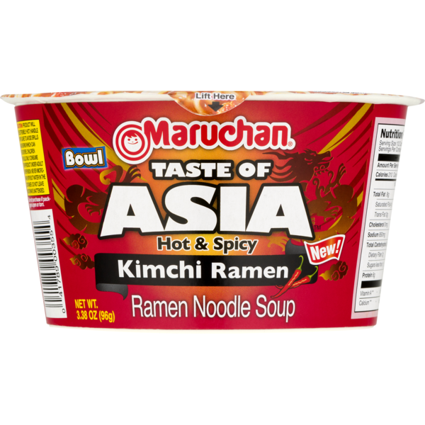 maruchan® taste of asia hot & spicy kimchi ramen noodle soup bowl 3.38oz