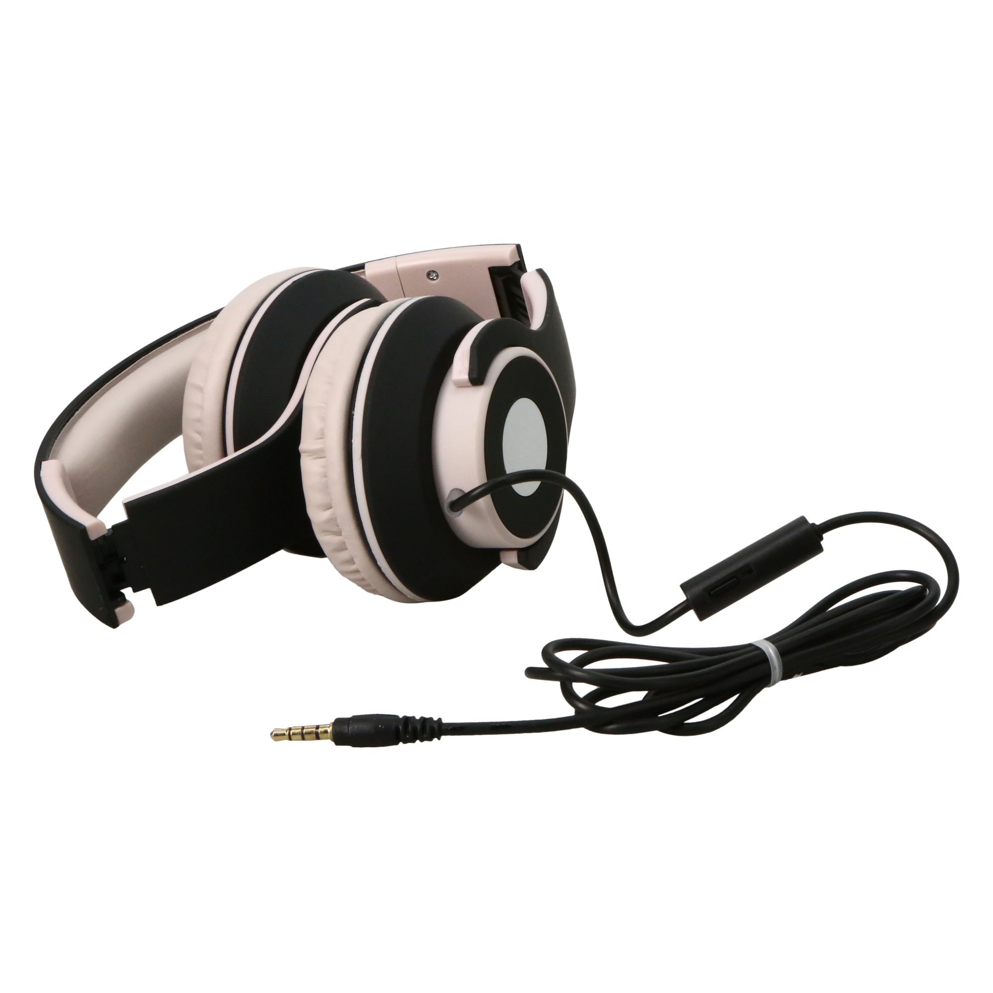 ultramax headphones w/ built-in mic - blush/white