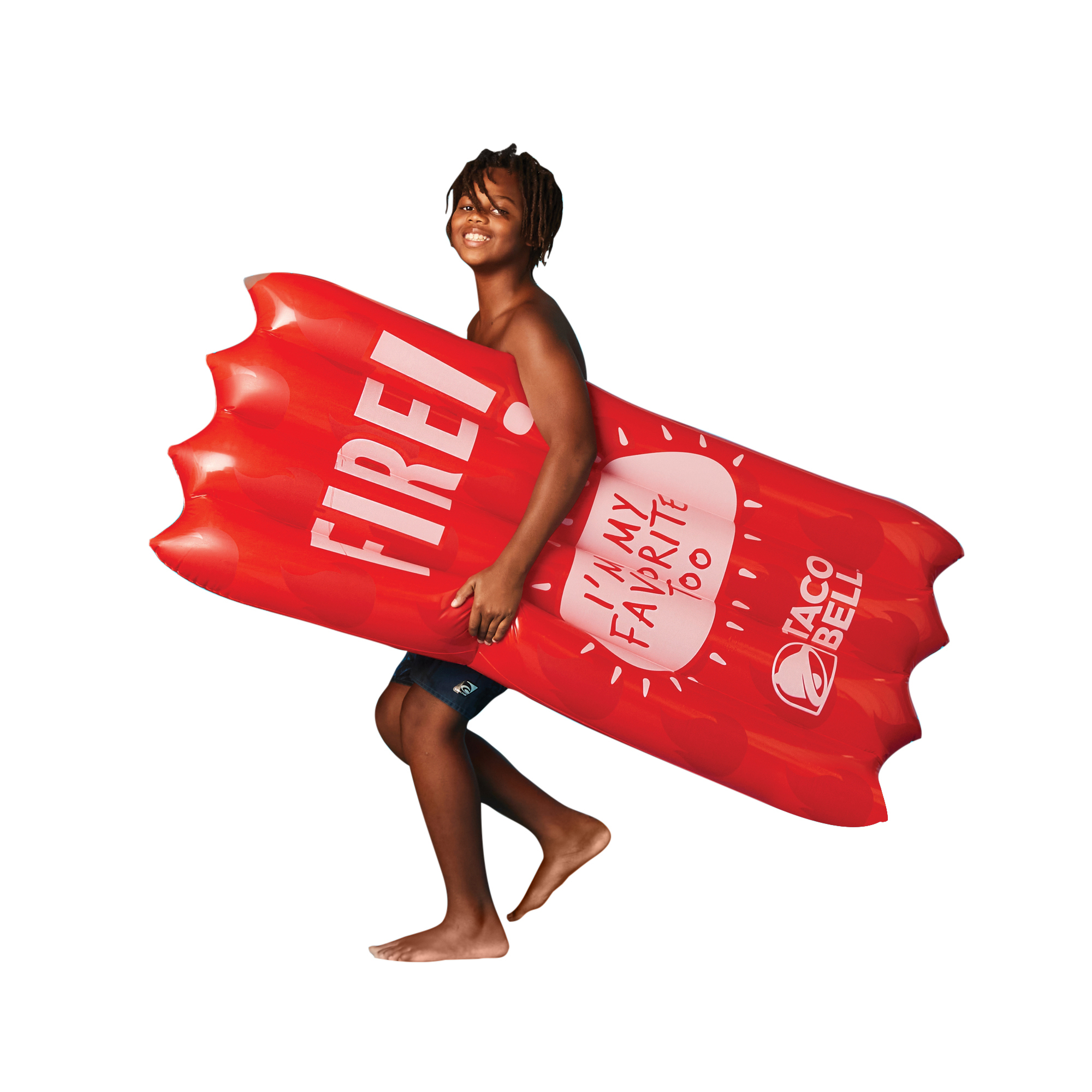 taco bell FIRE sauce packet pool float 57.8in x 30in 