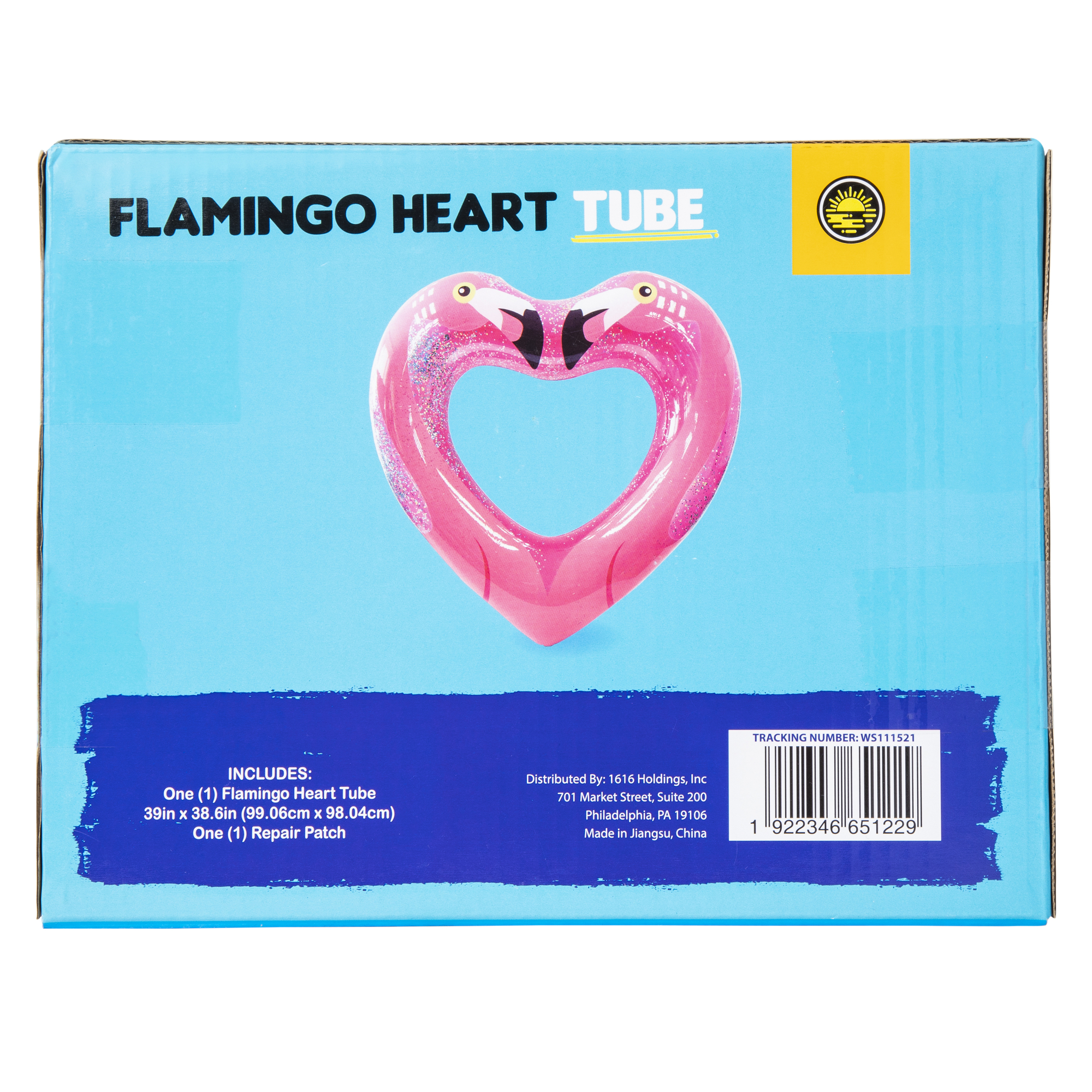 flamingo heart tube pool float 39in