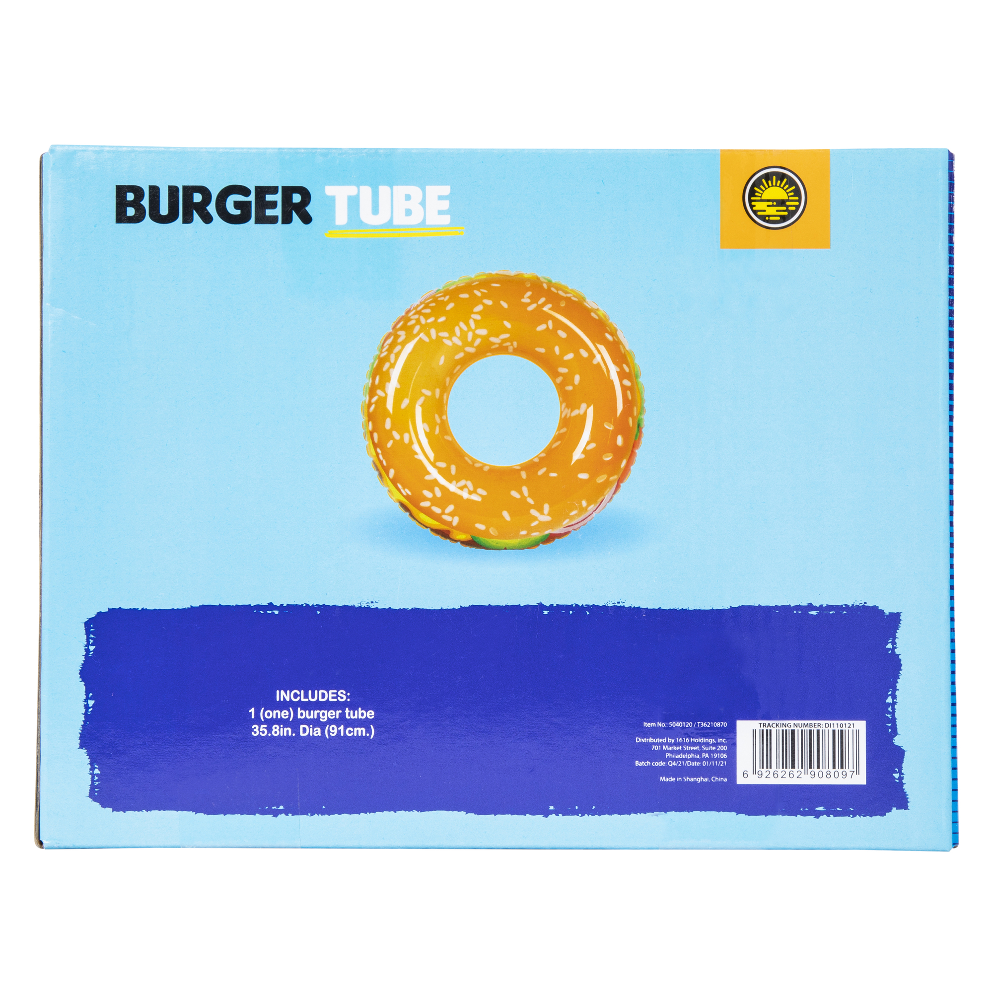 burger tube pool float 35.8in