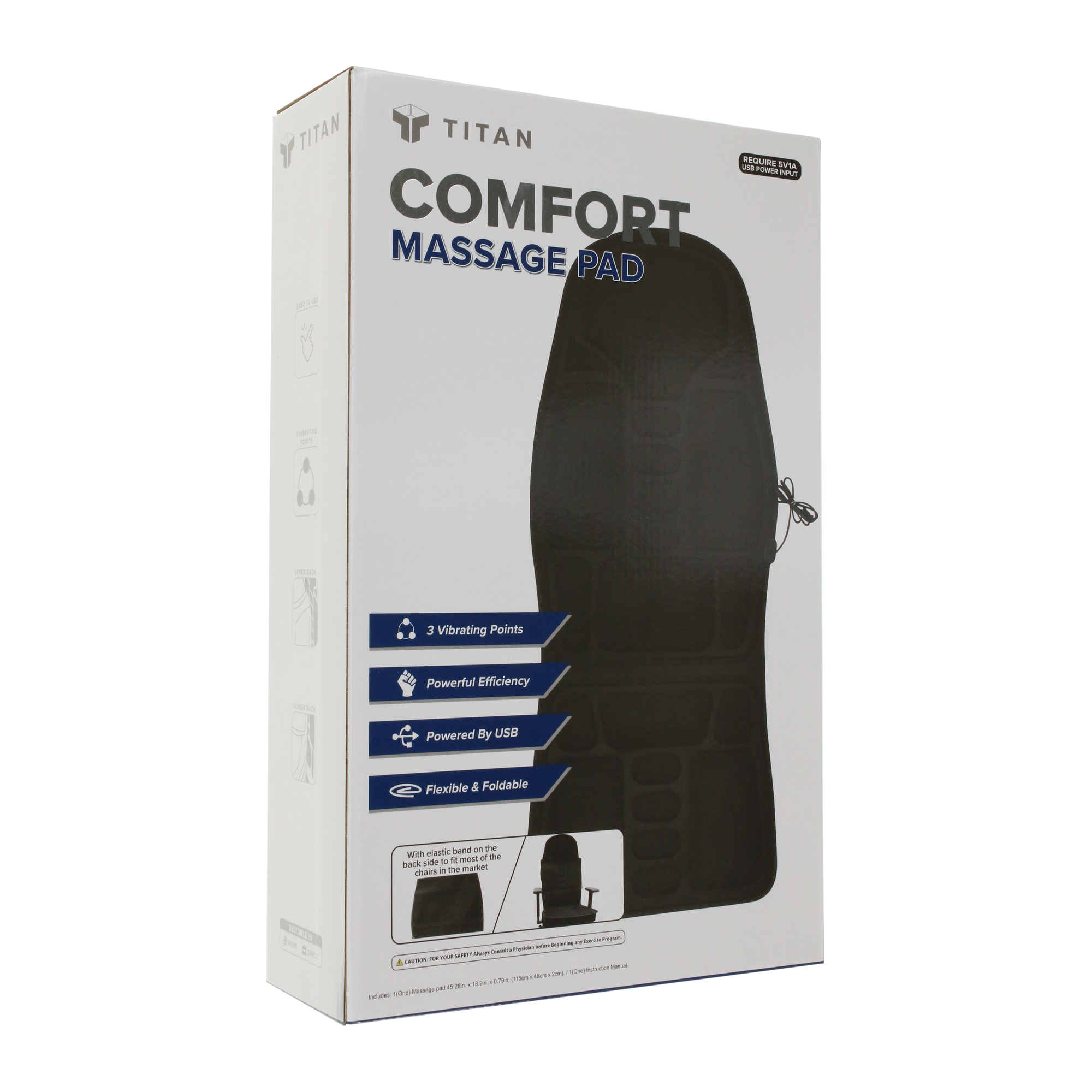 titan comfort massage chair pad