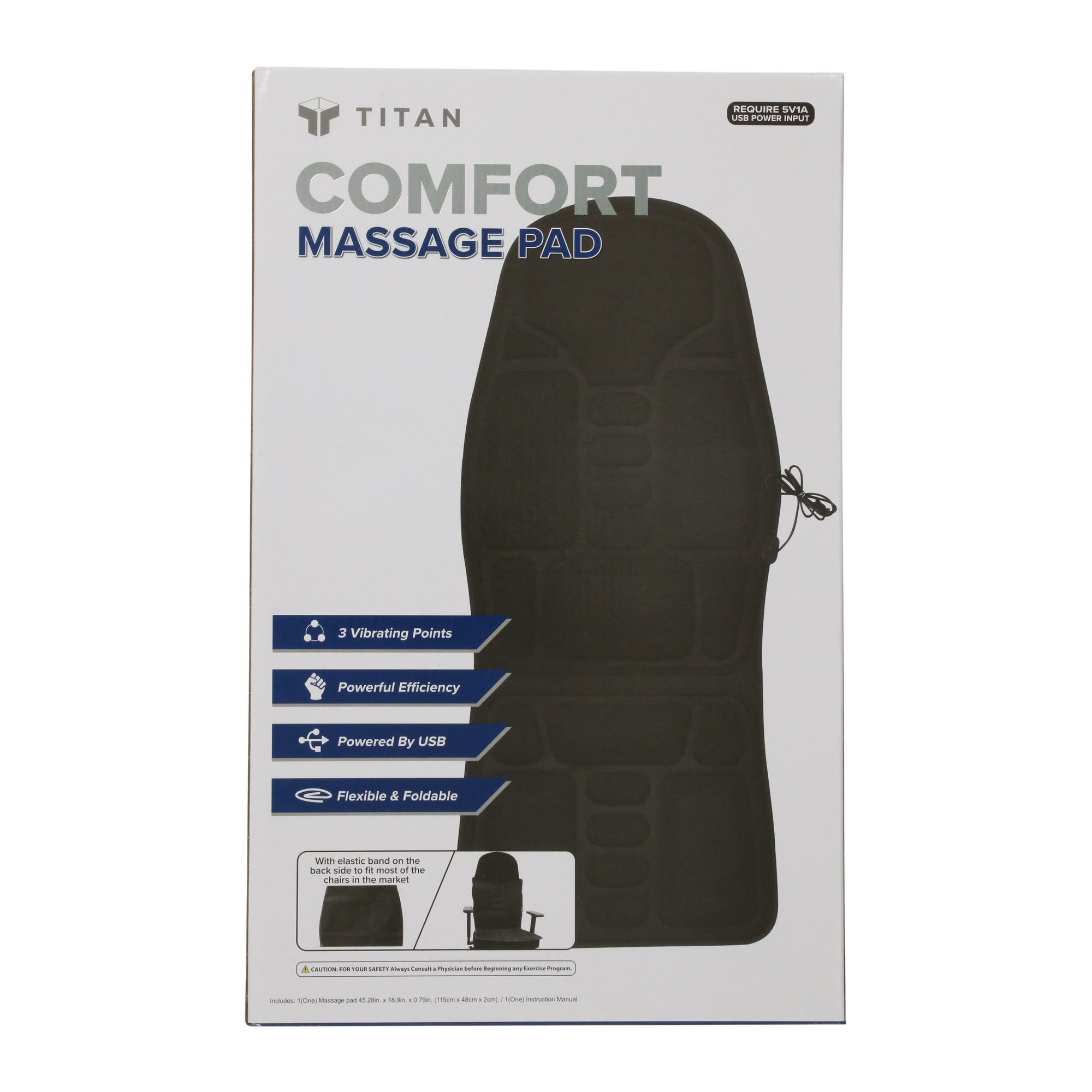titan comfort massage chair pad