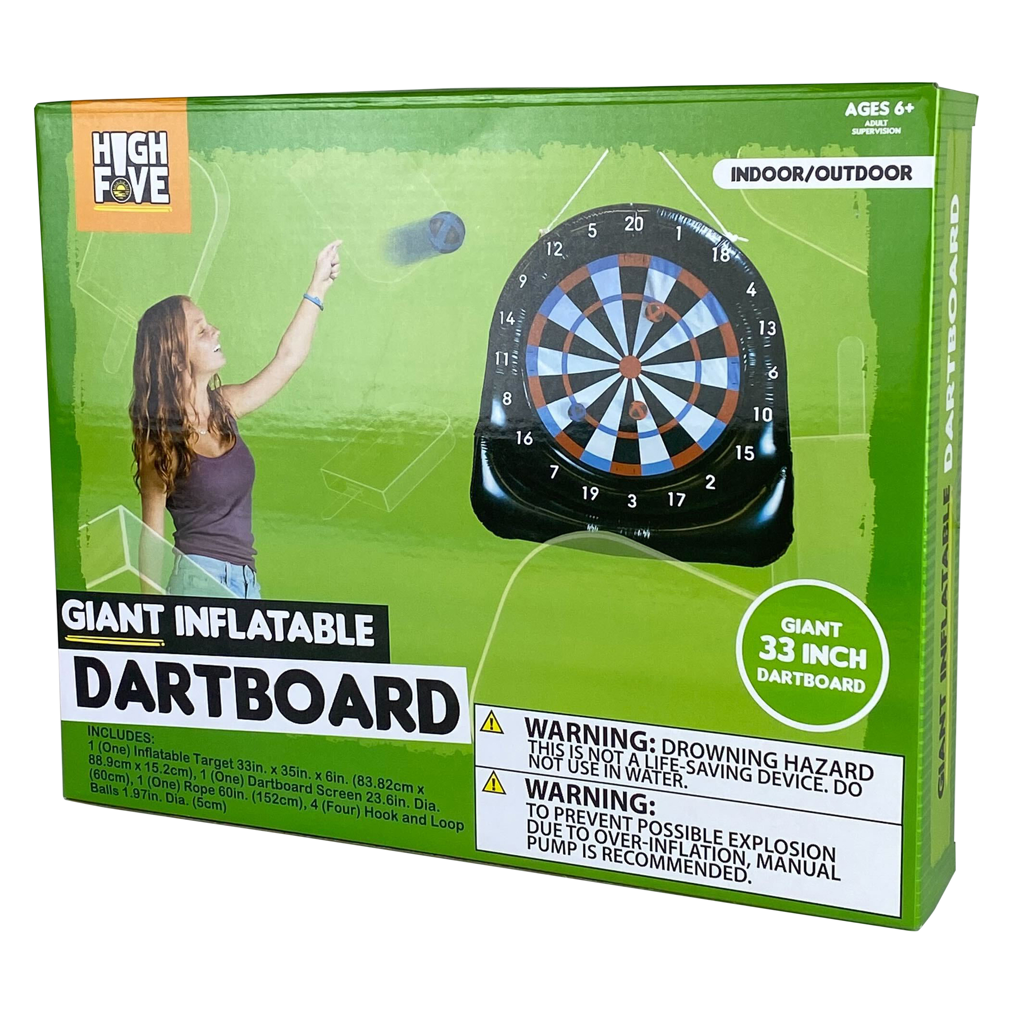 giant 33in inflatable dart board