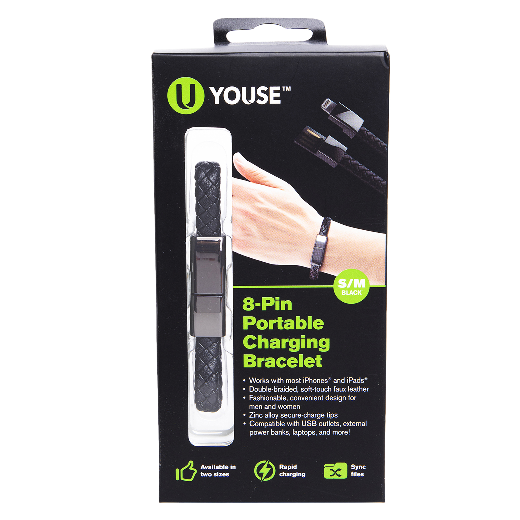 8-pin portable charging bracelet - S/M