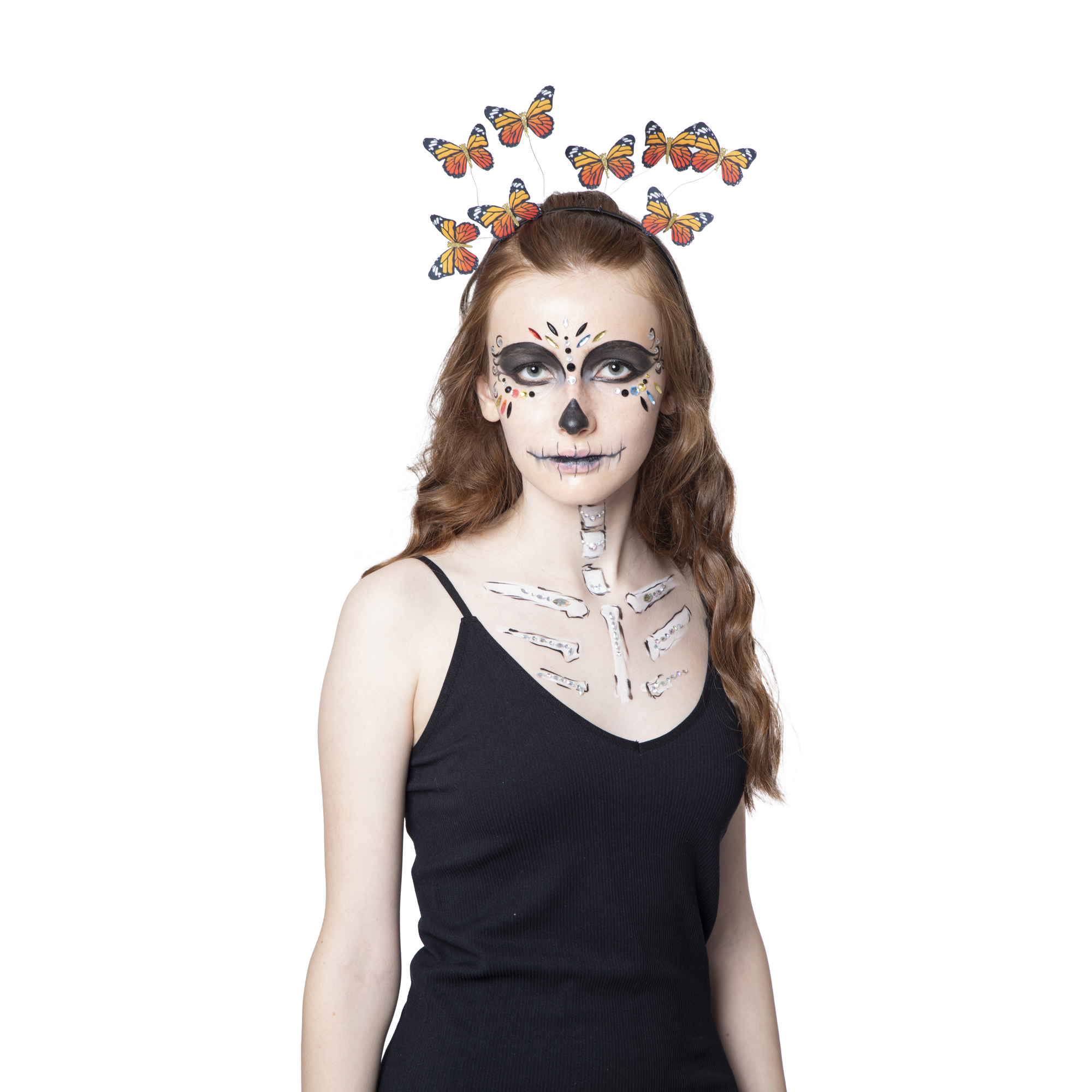 orange butterfly headband