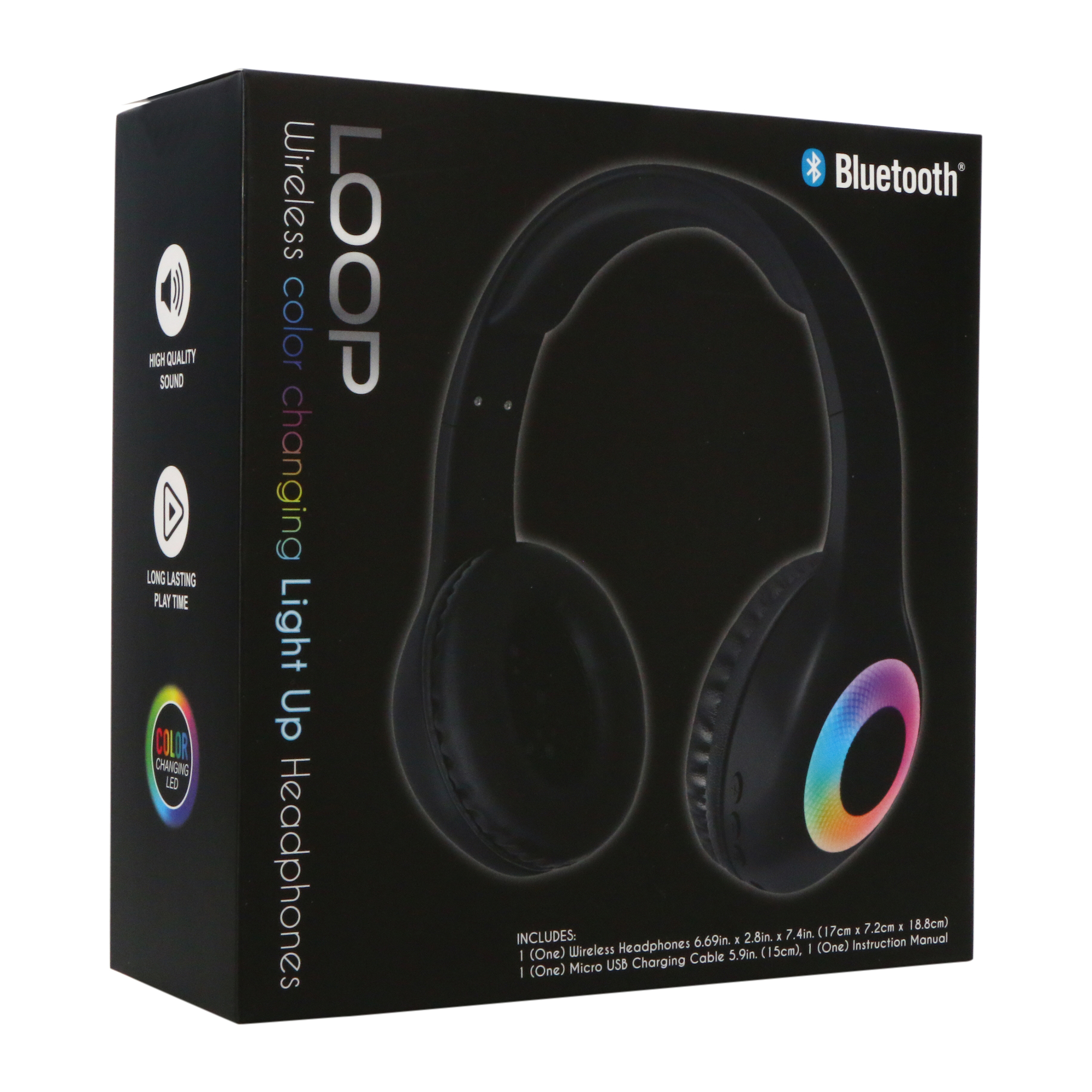loop LED 2-in-1 bluetooth®/wired headphones with mic | Five