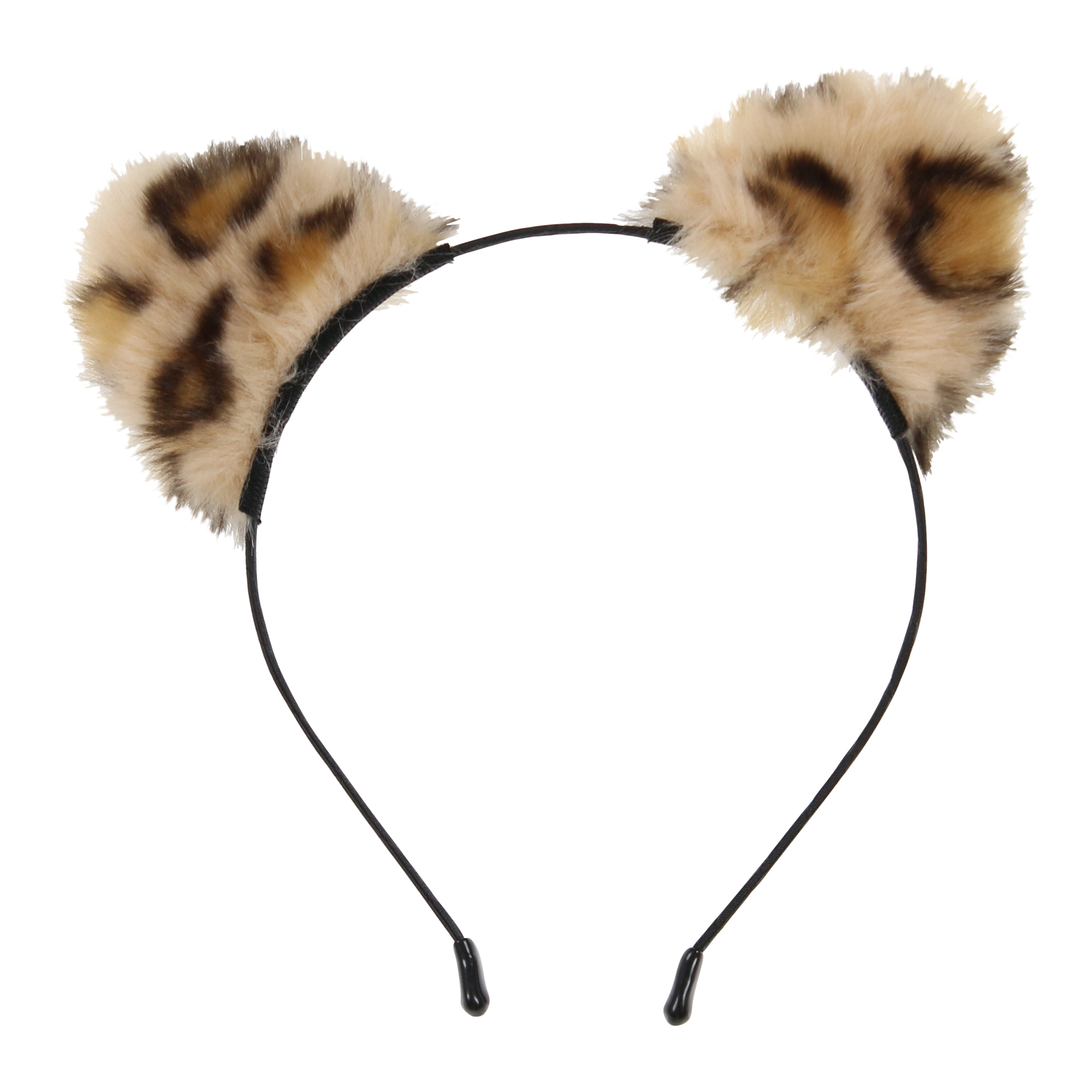 fluffy leopard cat ears headband