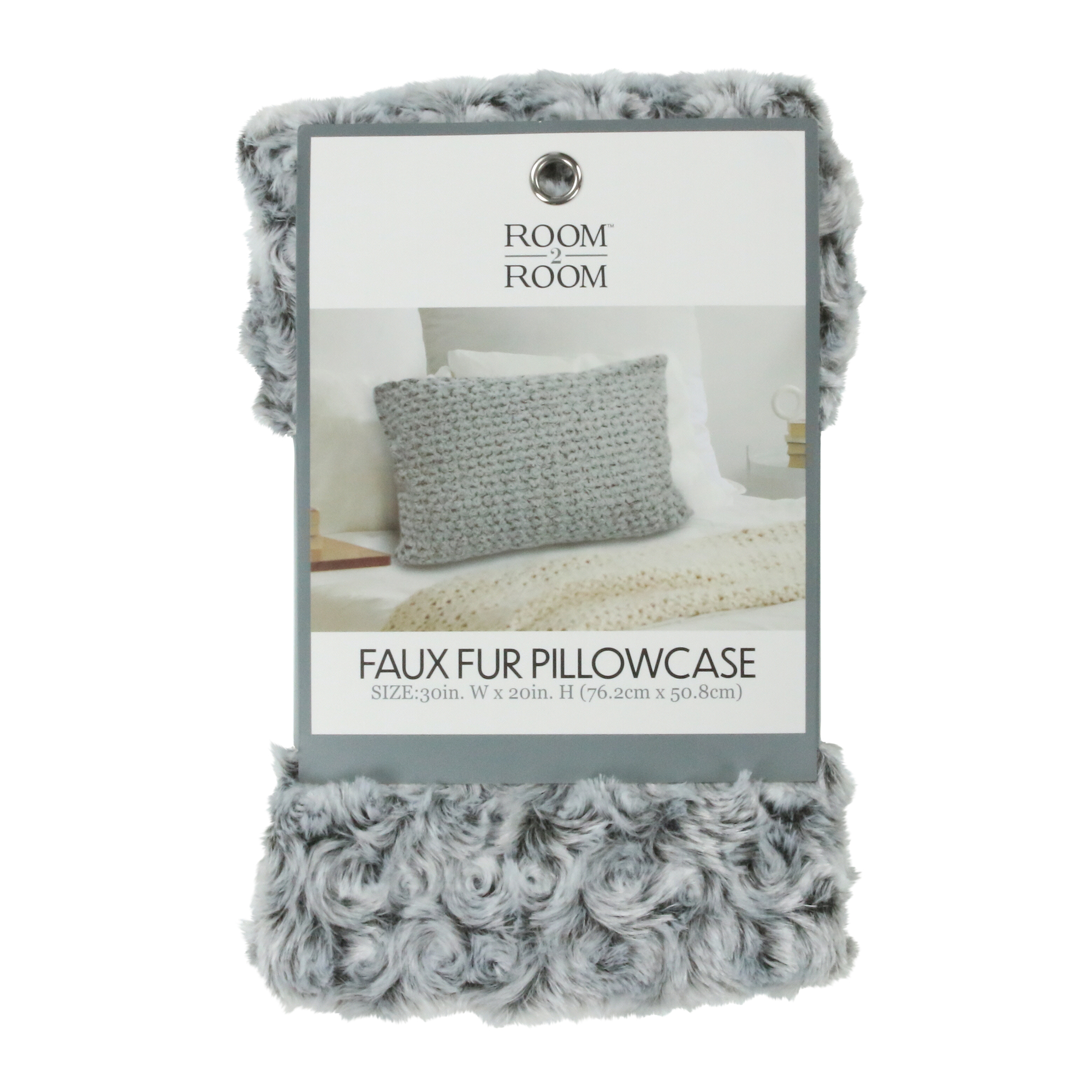 faux fur pillowcase 20in x 30in