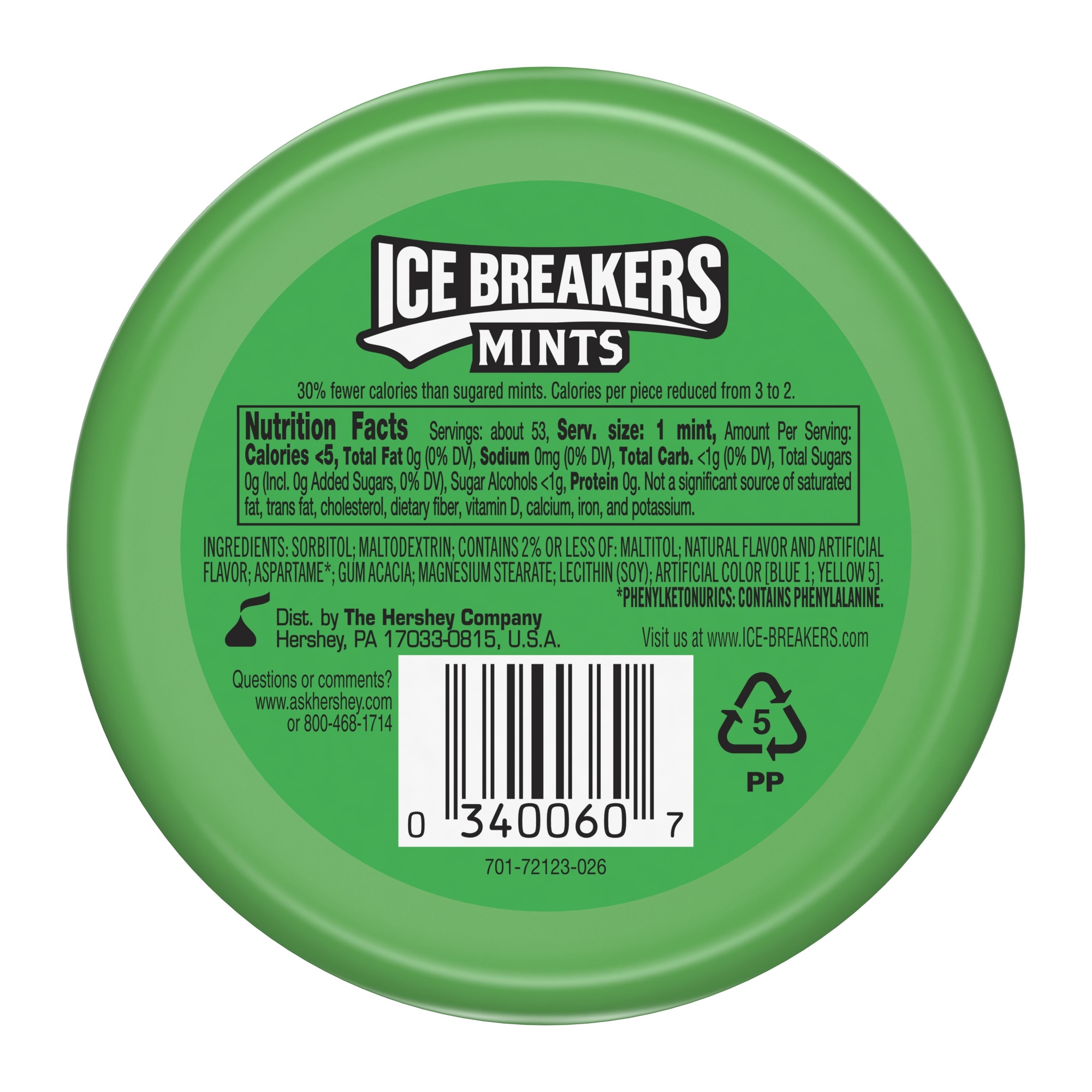 ice breakers® sugar-free mints 1.5oz - spearmint