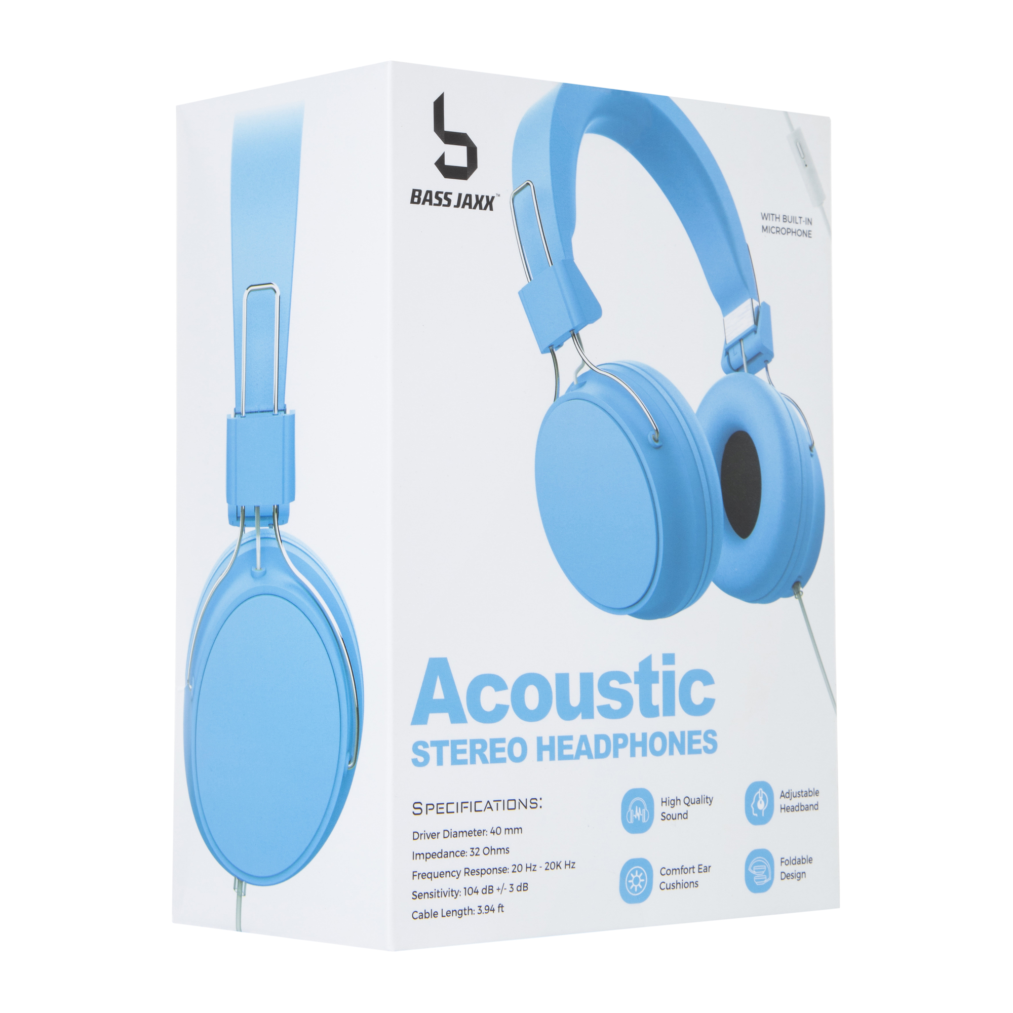 acoustic wired stereo headphones w/ microphone | Five Below