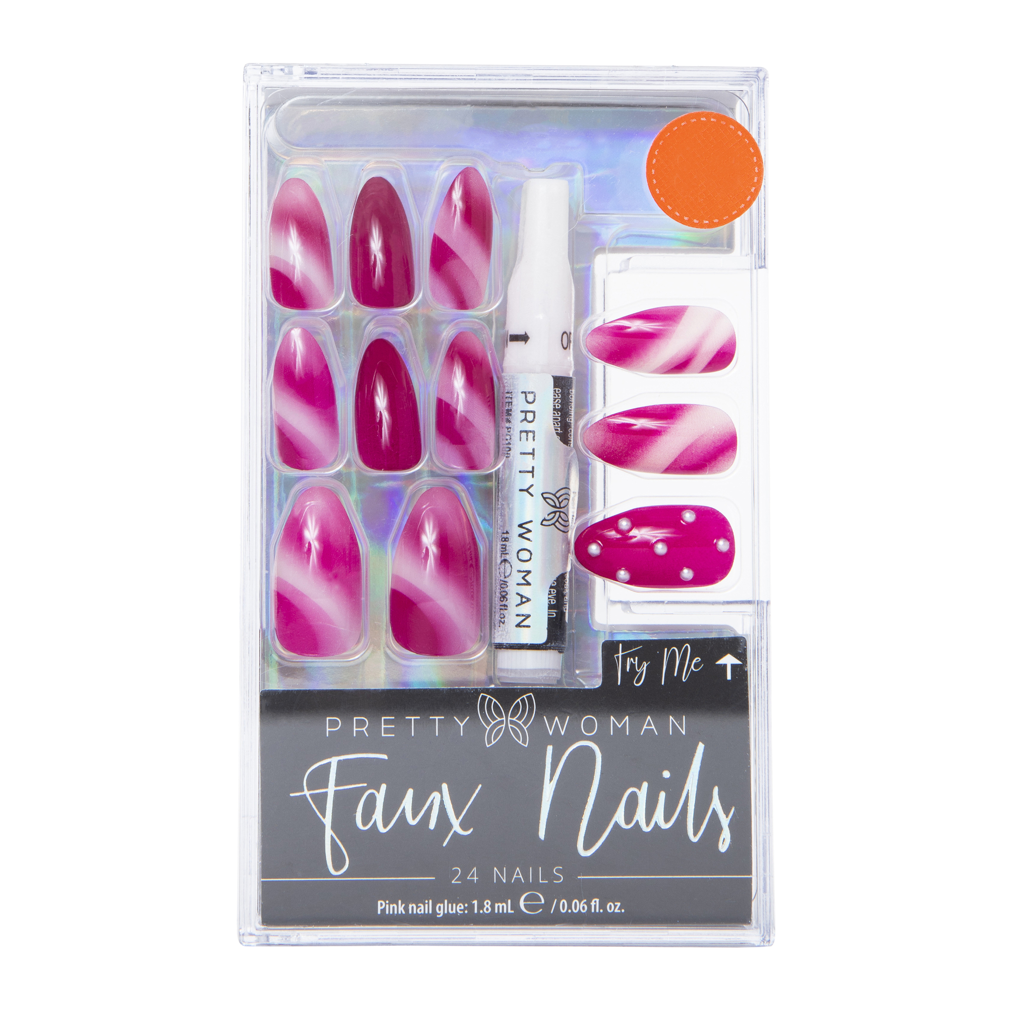 fake nails, nails set, press on cheap faux affordable manicure, pastel stiletto