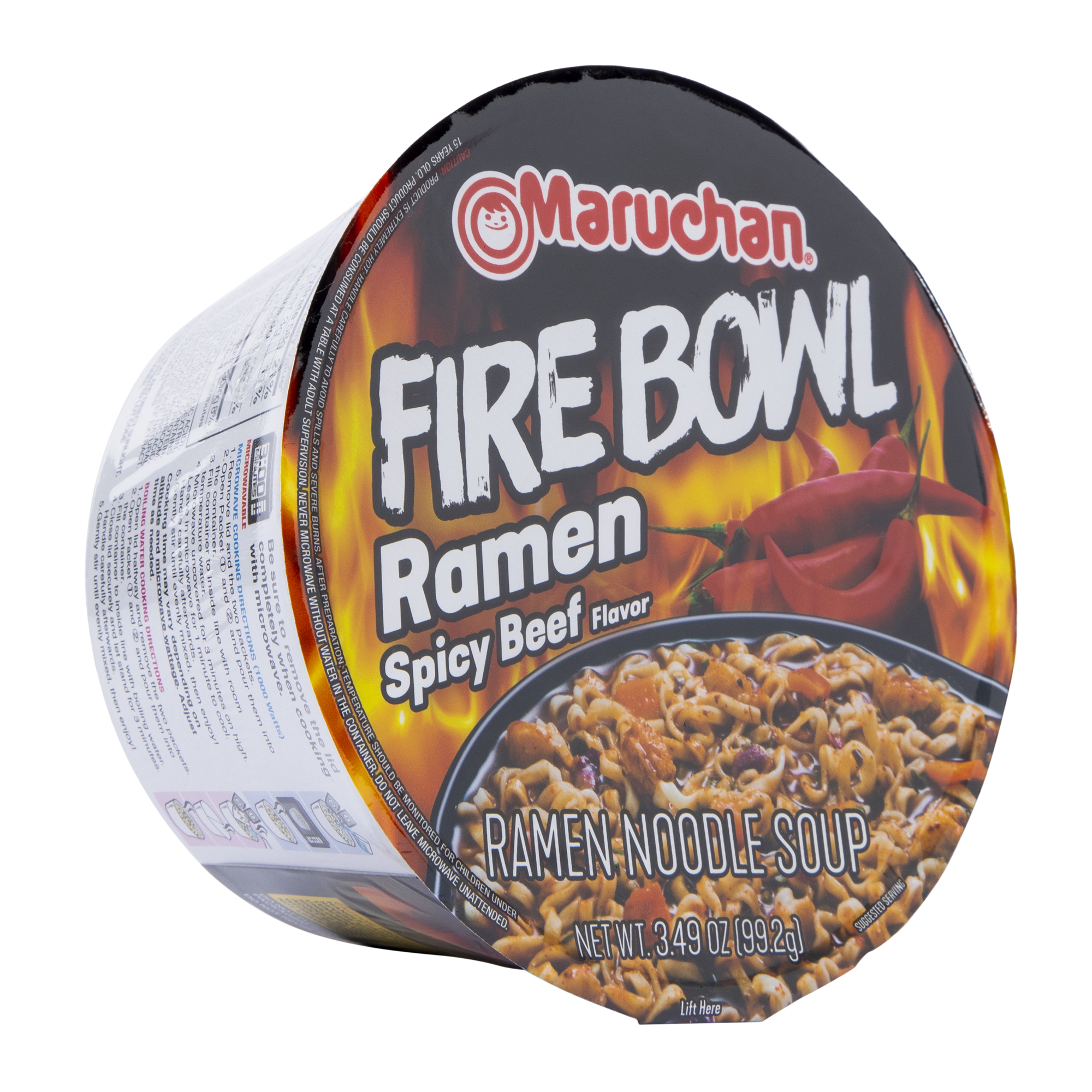 maruchan® fire bowl ramen, spicy beef 3.49oz