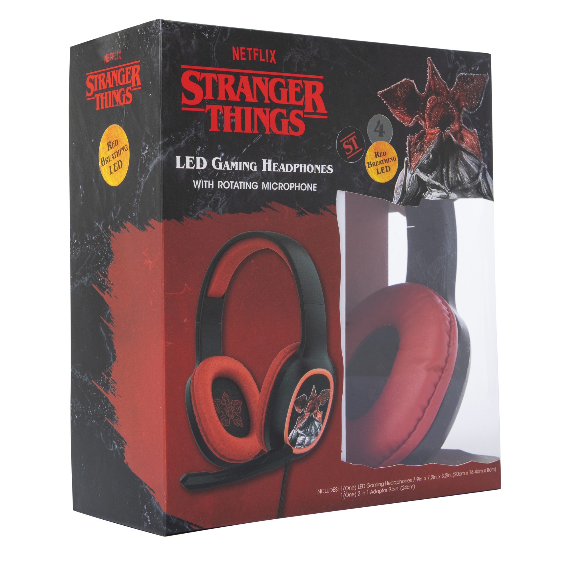 stranger things™ LED gaming headphones w/ rotating mic