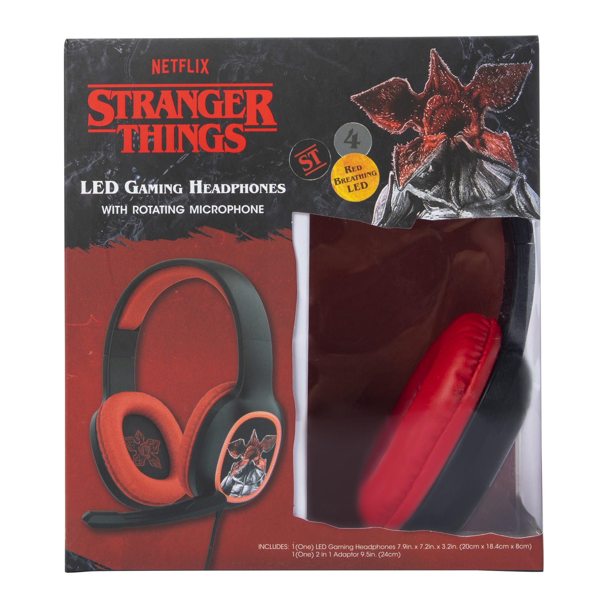 stranger things™ LED gaming headphones w/ rotating mic
