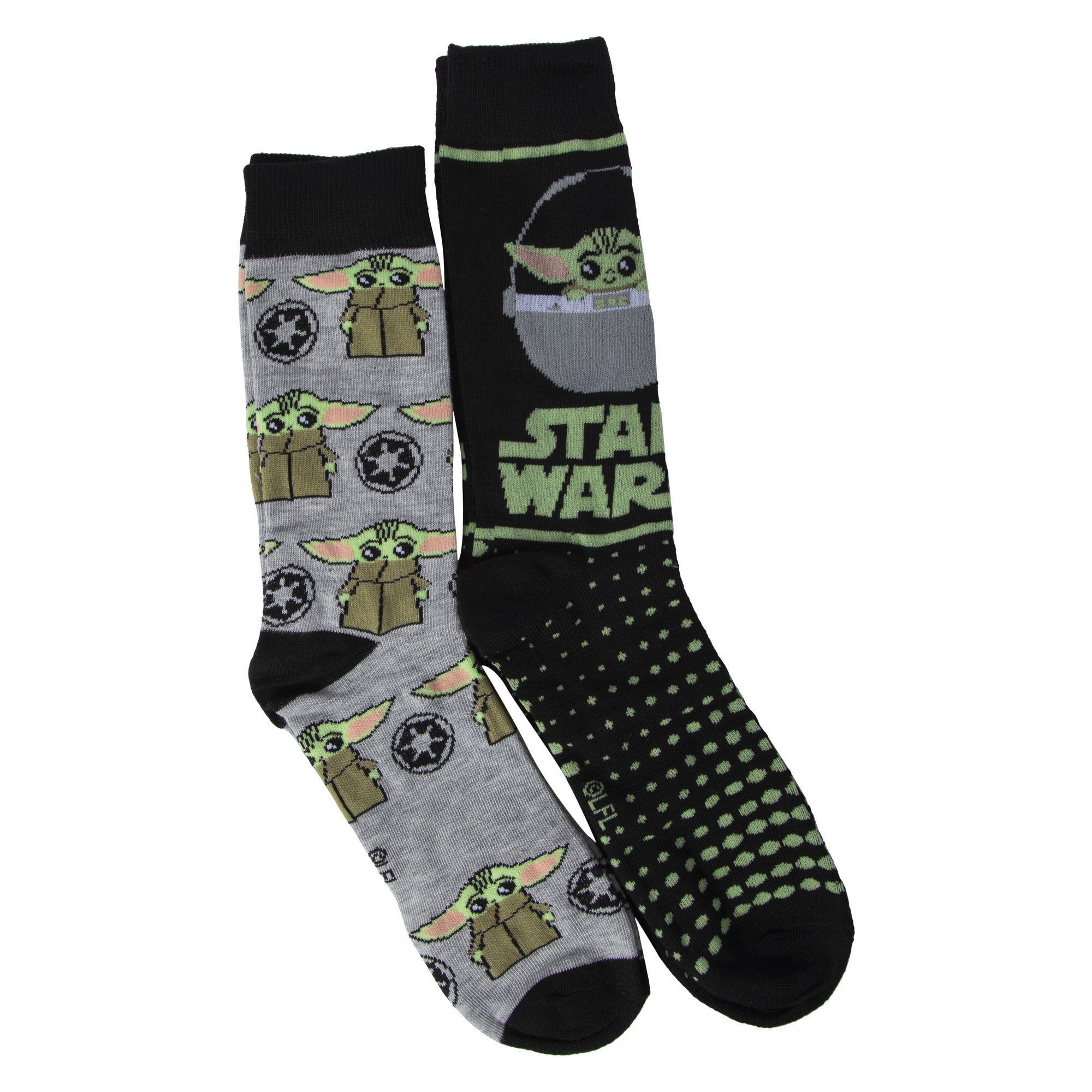 young men's the mandalorian™ grogu crew socks 2-pack