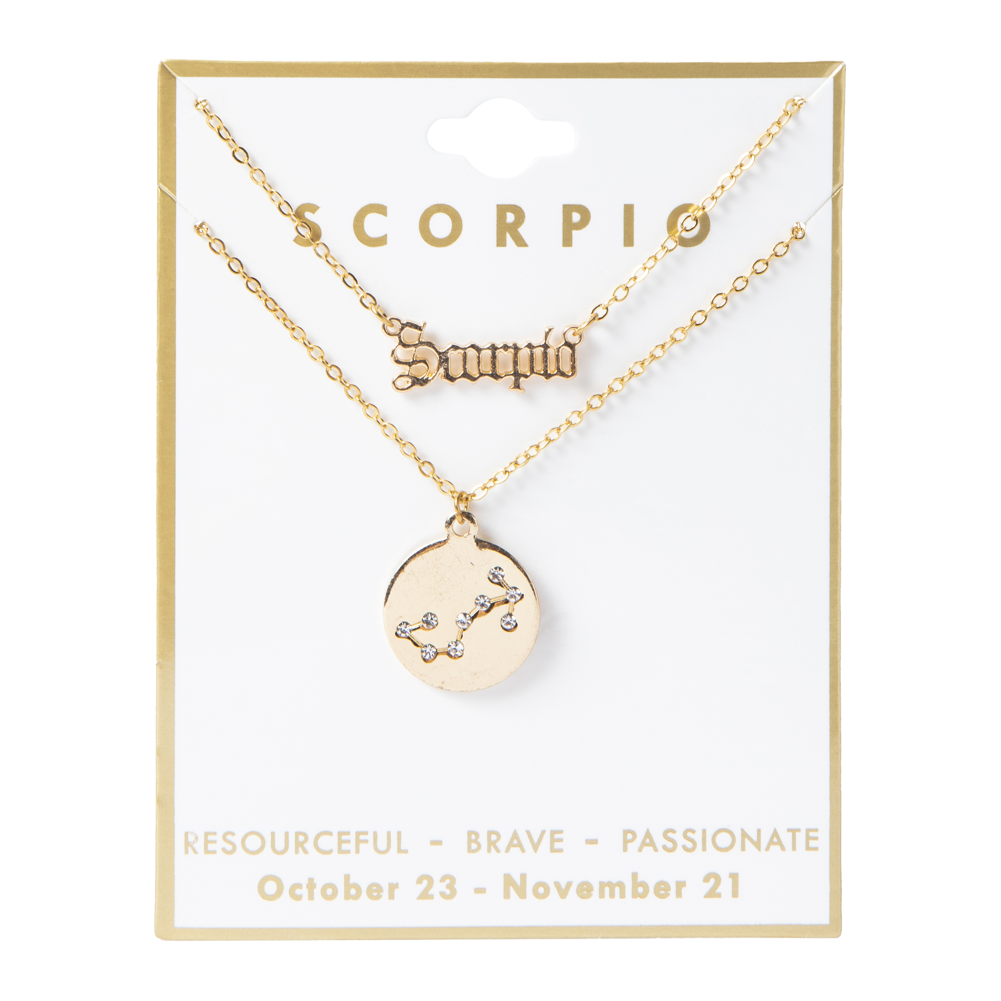 Layered Zodiac Necklace - Scorpio