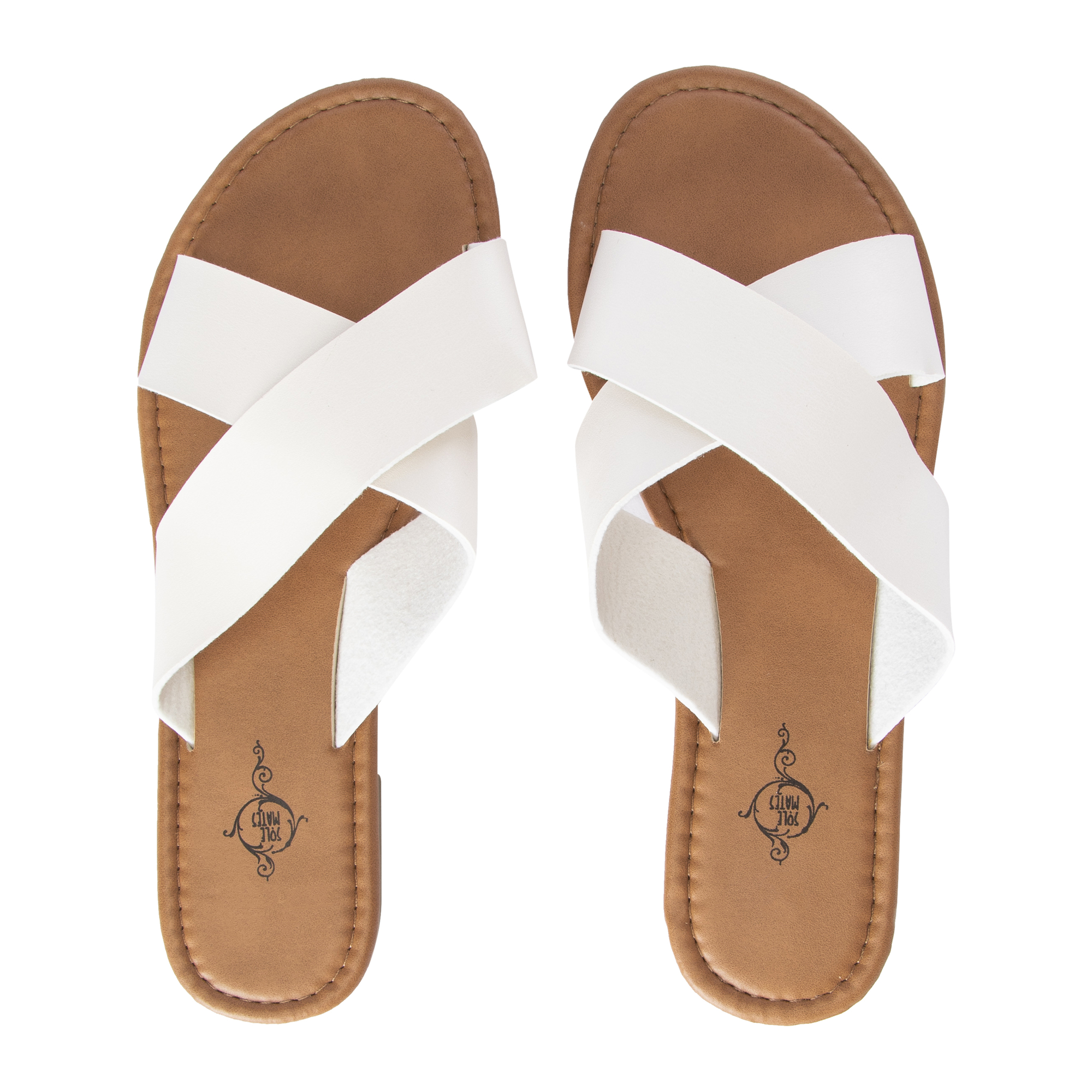 black x-strap sandals