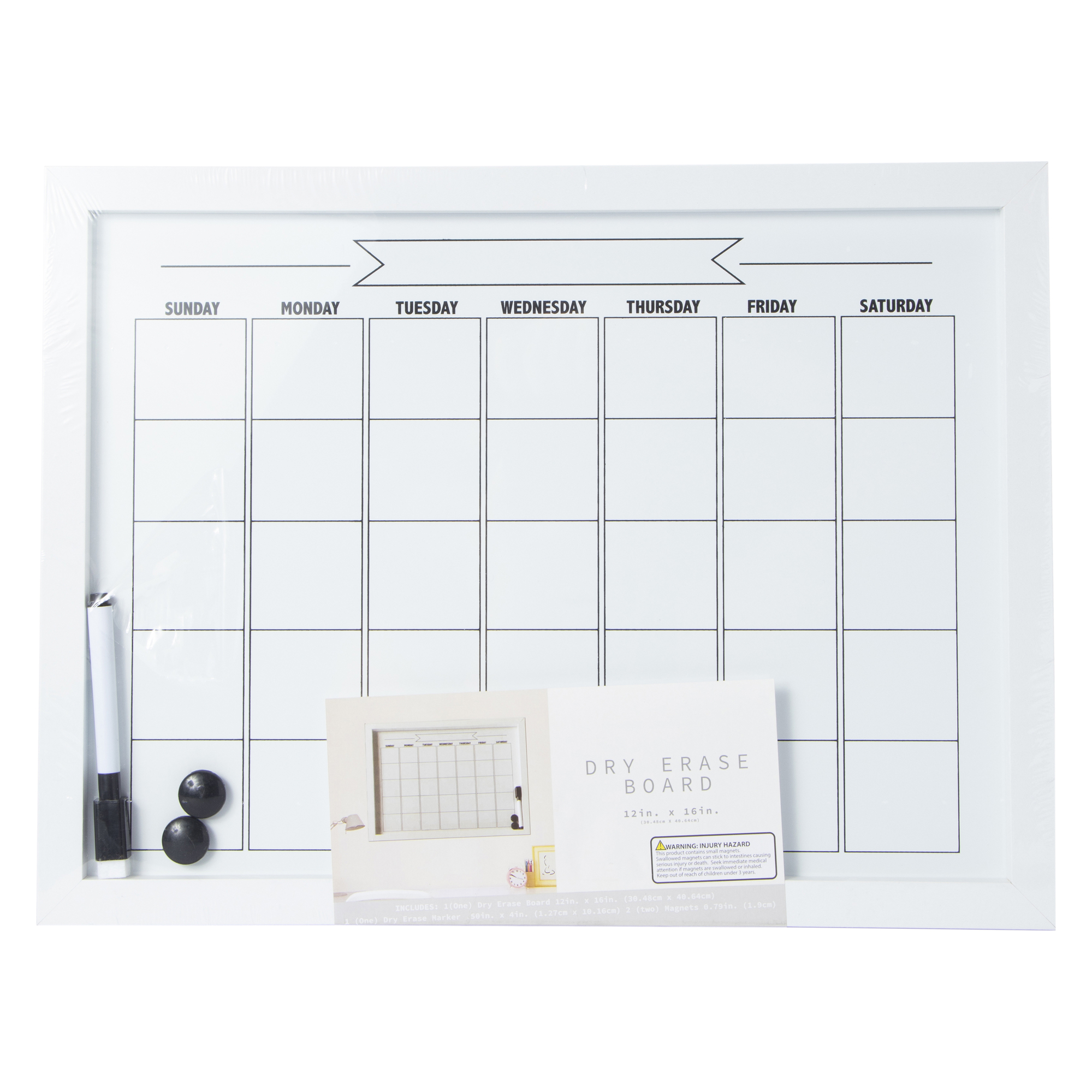 dry erase board calendar 12in x 16in | Five Below
