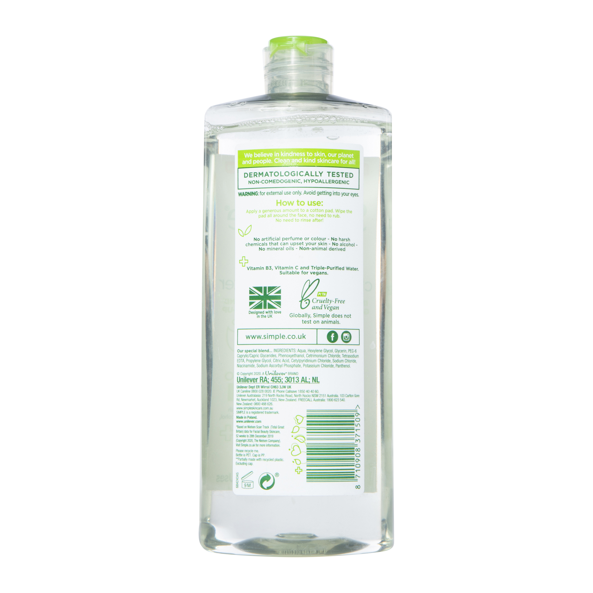simple® micellar cleansing water 13.5oz