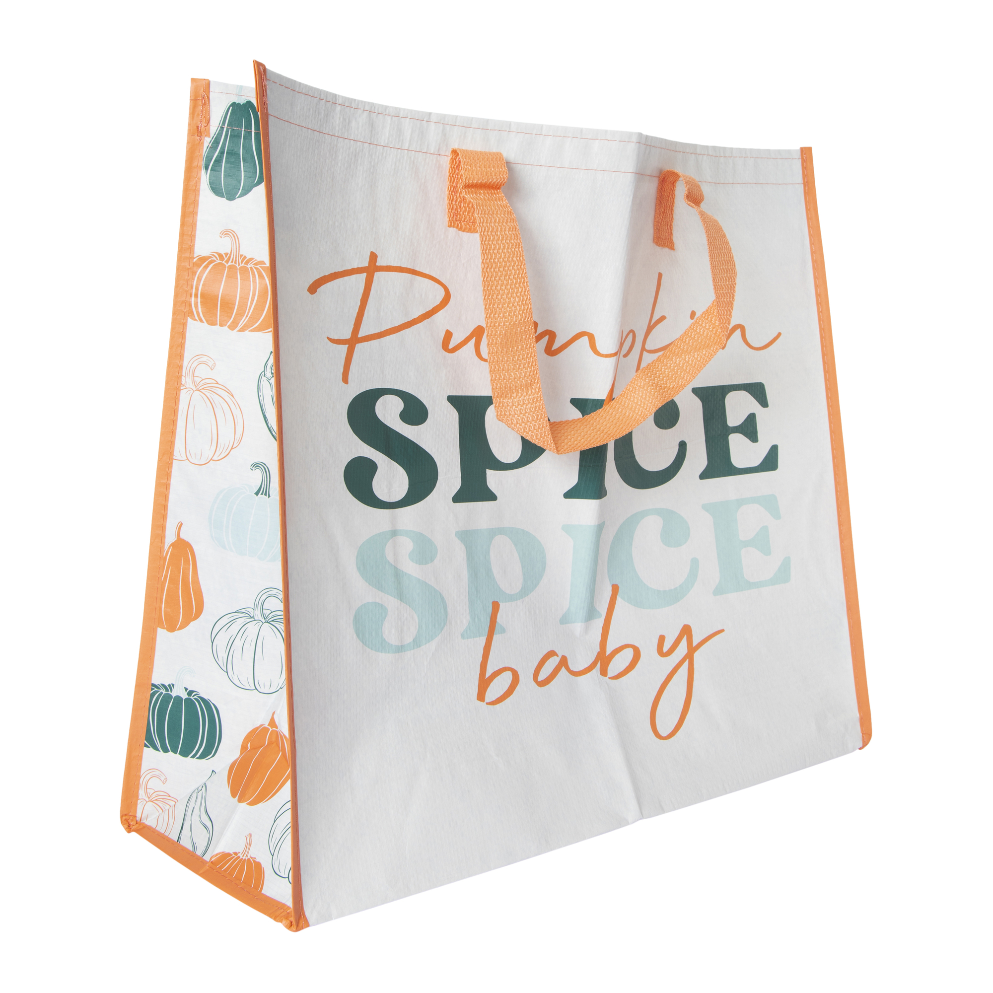 Fall Pumpkin Spice Coffee Canvas Tote Bag - 15.7x13.7 Inch, 100% Cotton, Reusable Grocery/Shoulder Bag, Aesthetic Gift