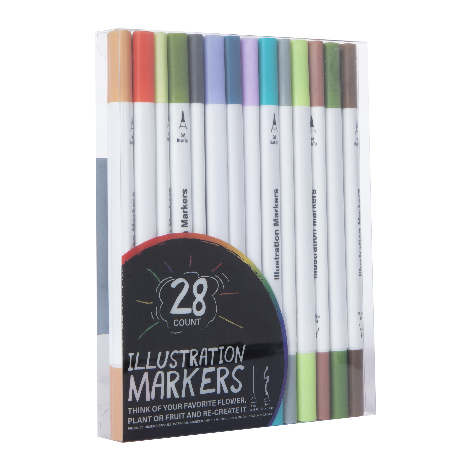 dual-tip illustration markers 28-count | Five Below