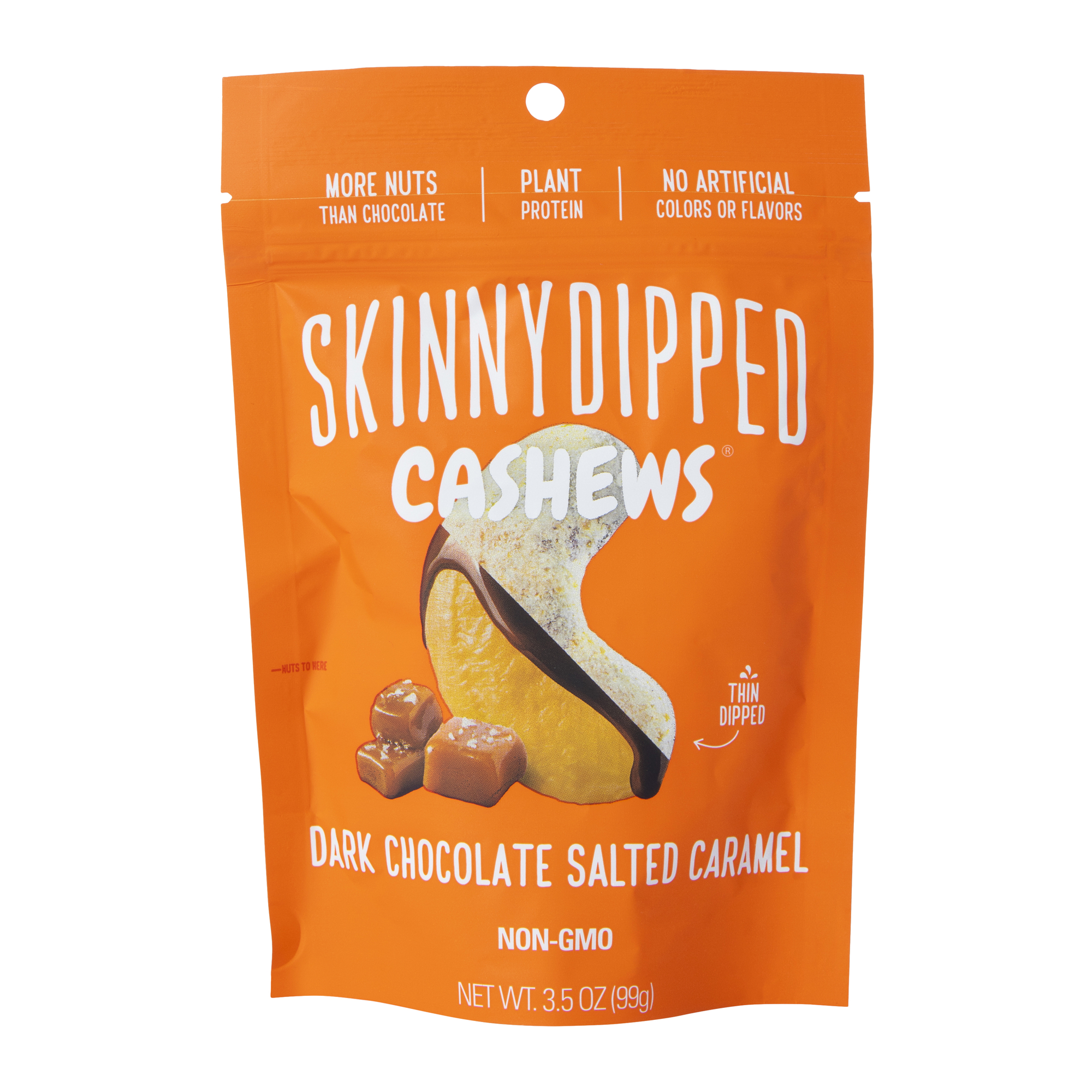 skinnydipped cashews™ dark chocolate salted caramel 3.5oz