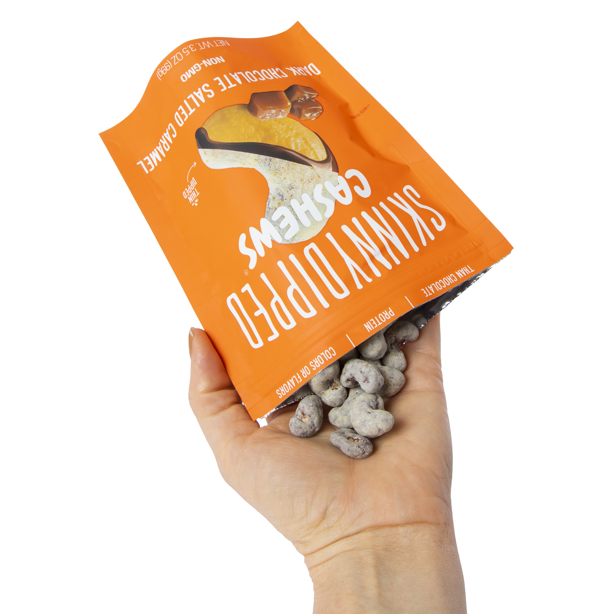 skinnydipped cashews™ dark chocolate salted caramel 3.5oz