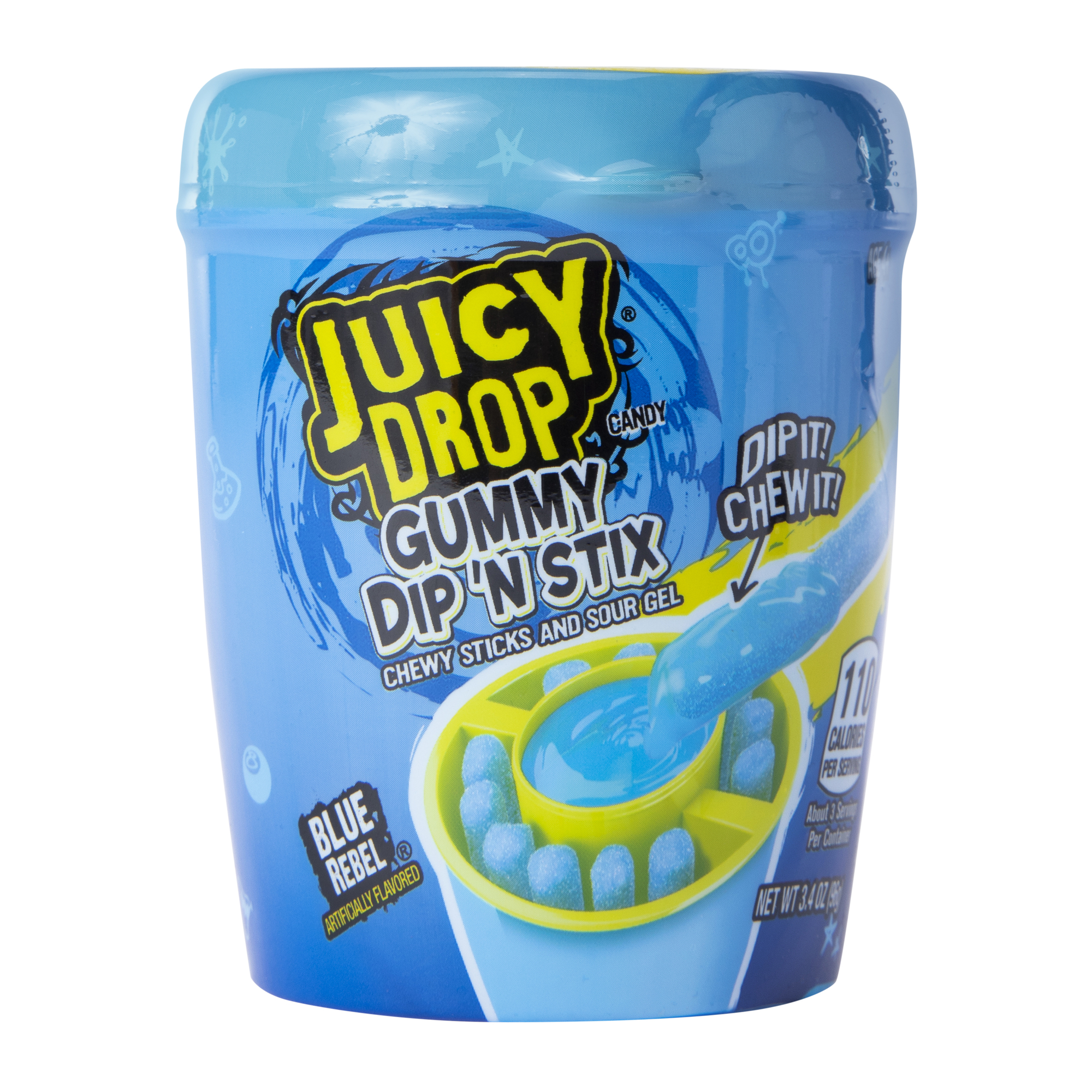 juicy drop® gummy dip 'n stix candy 3.4oz