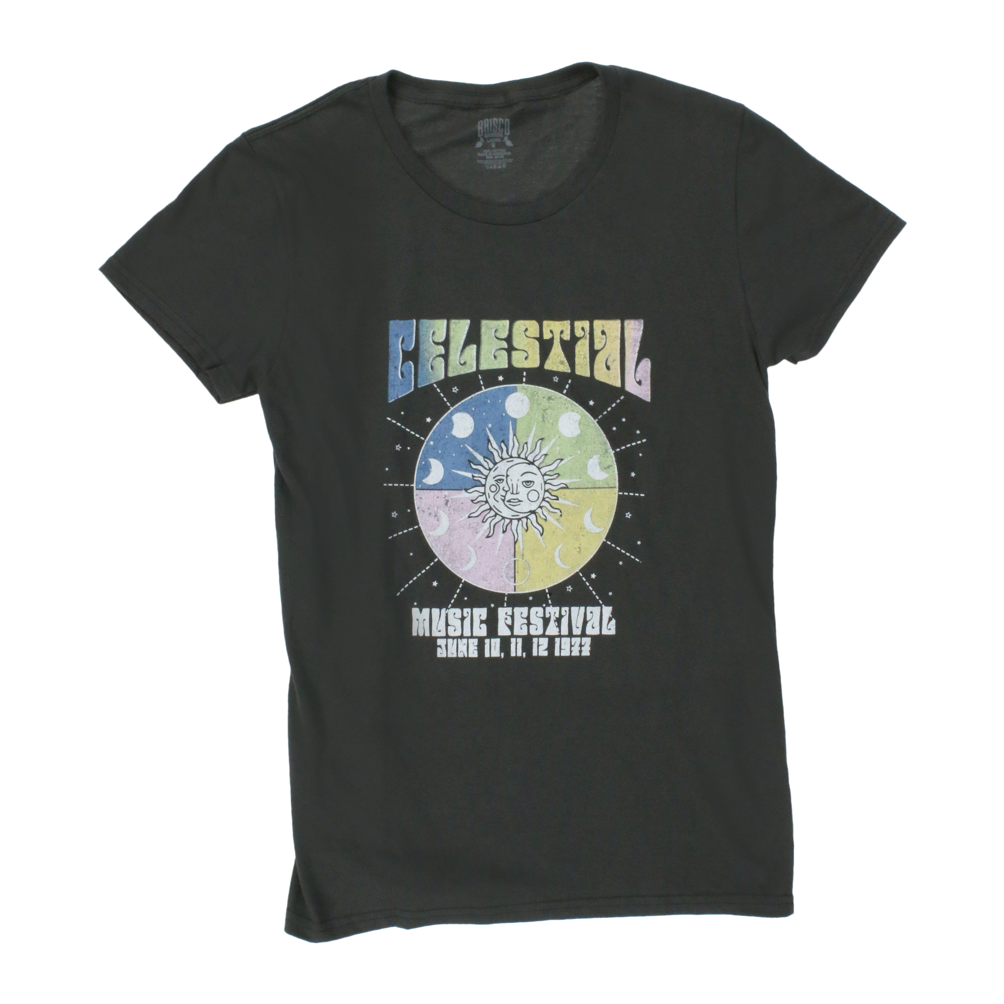 juniors celestial music festival graphic tee