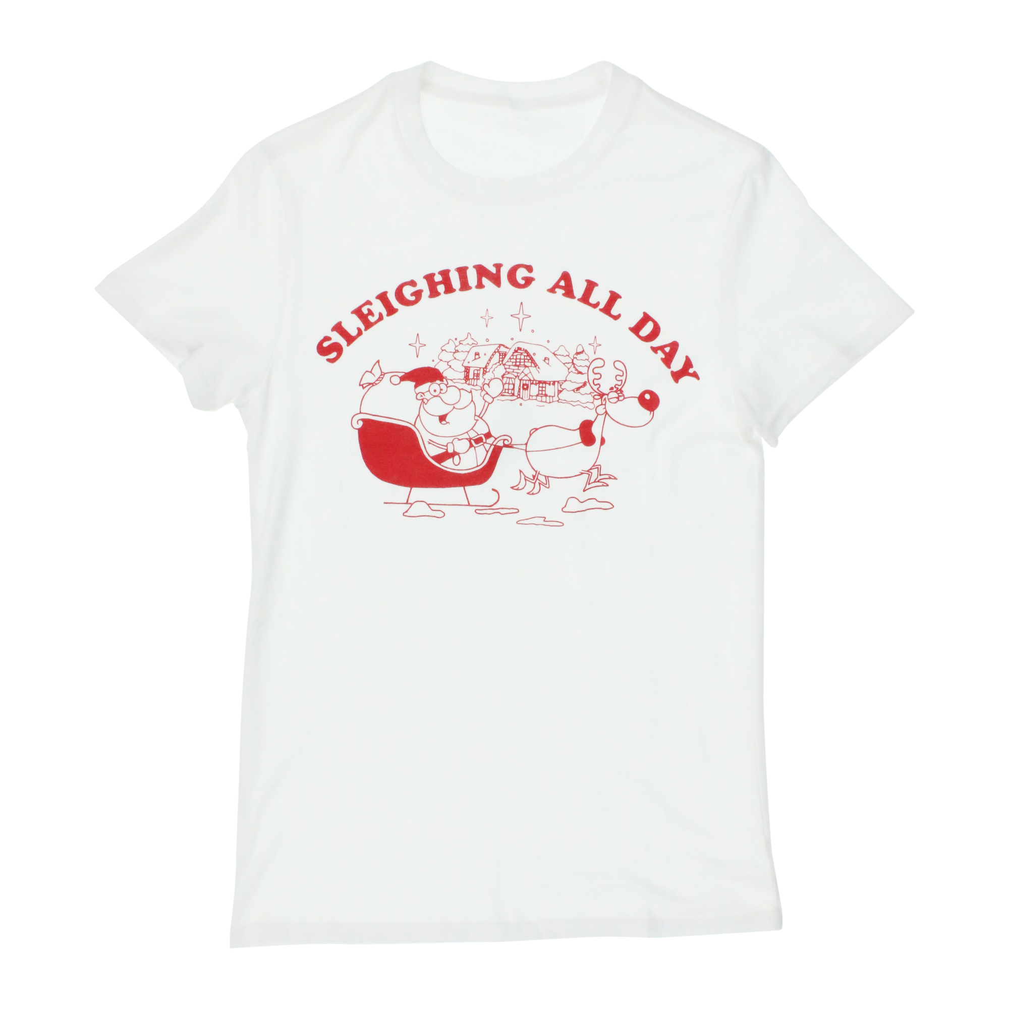 sleighing all day' graphic tee