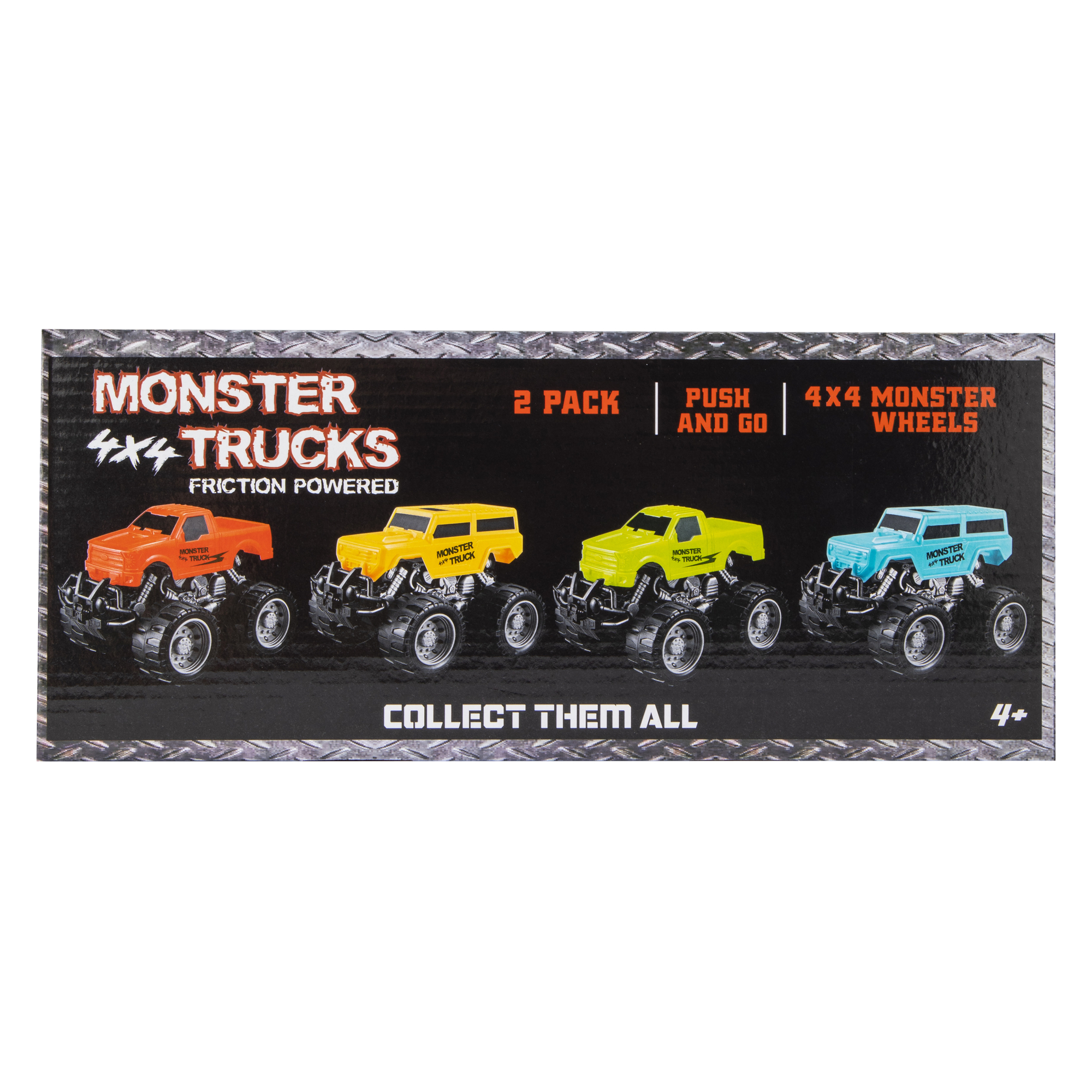 Friction-Powered Monster Trucks 2-Pack (Styles May Vary)